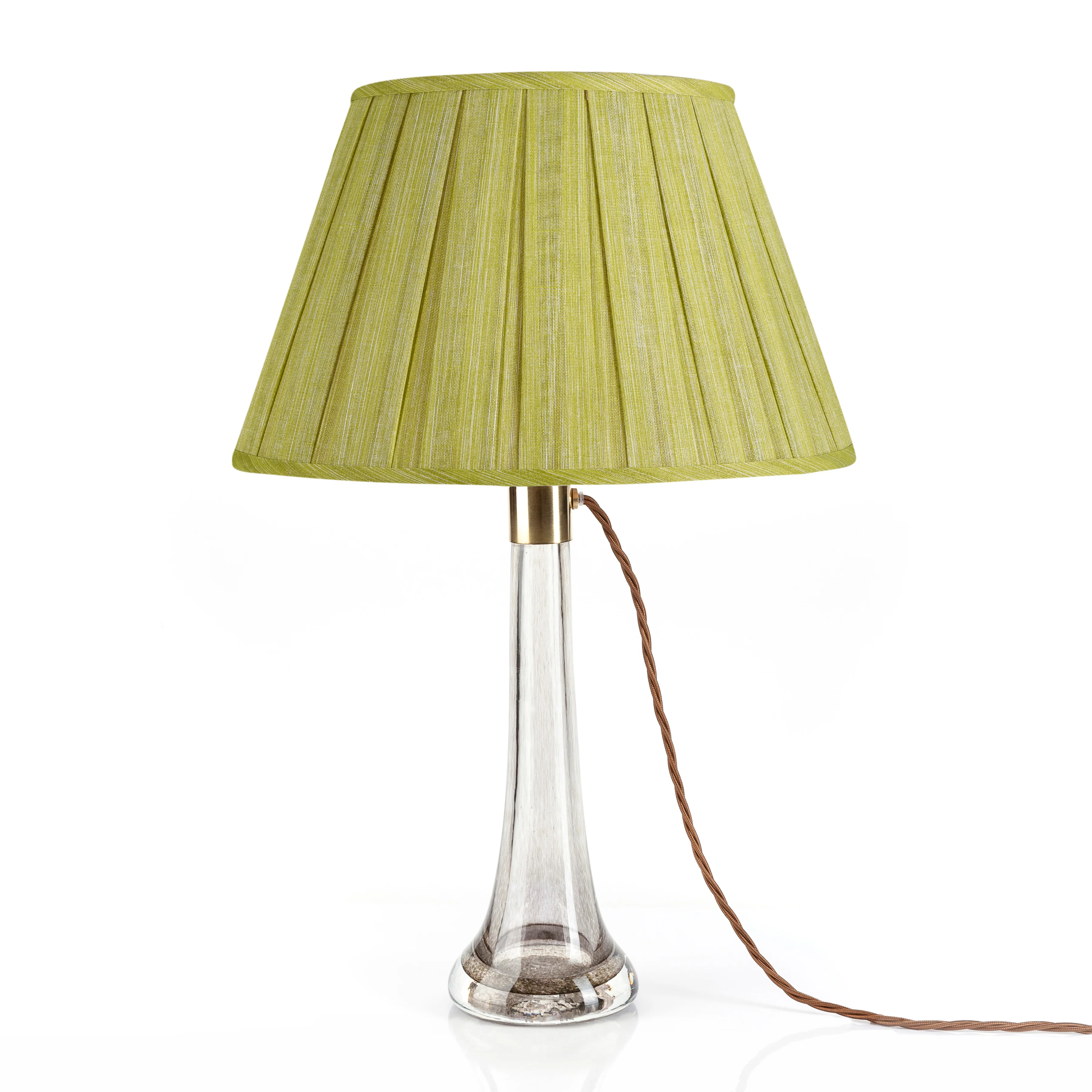 12" Fermoie Lampshade - Plain Linen in Euphorbia - Box Pleat - Image 4