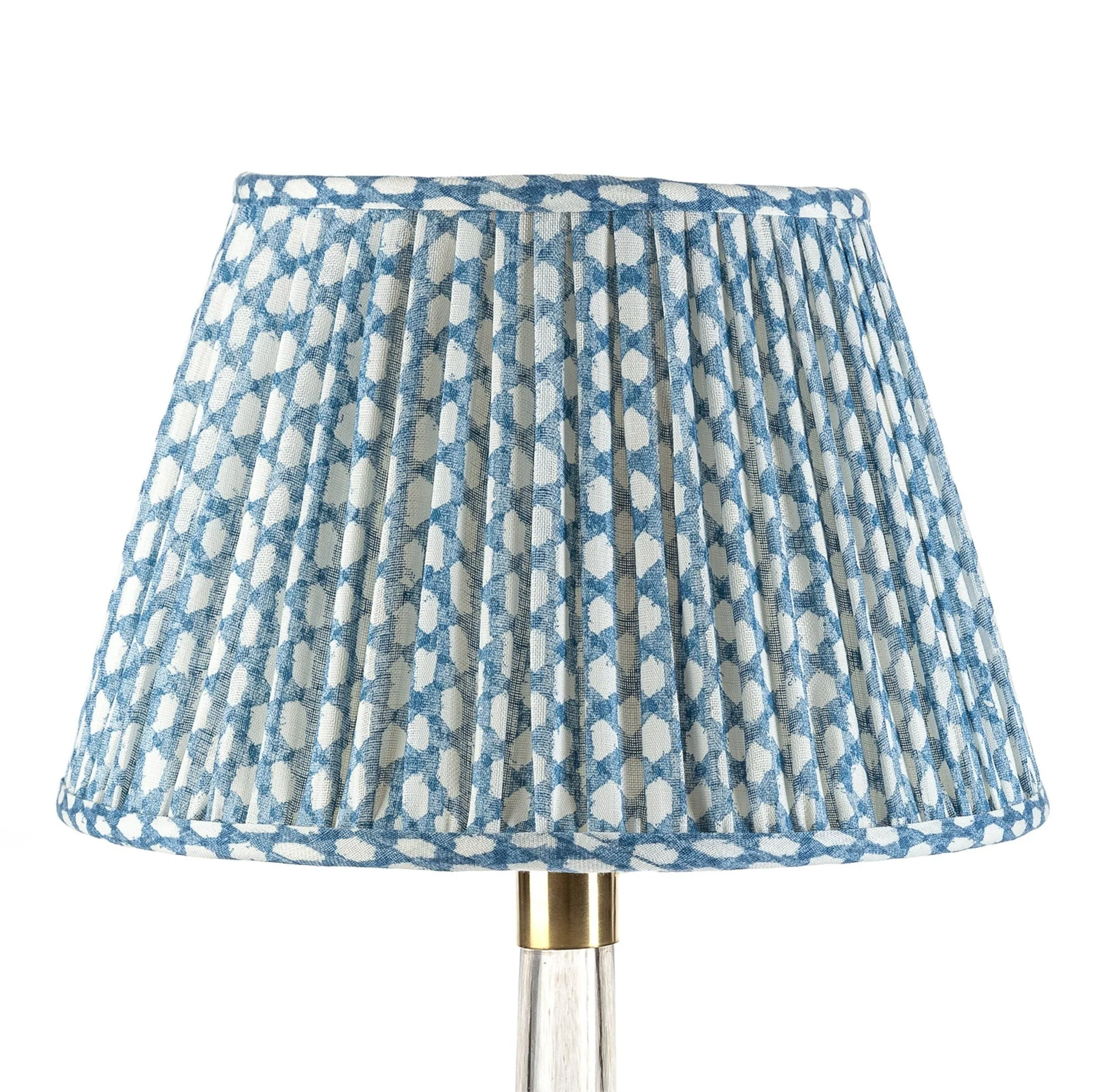 12" Fermoie Lampshade - Wicker in Blue