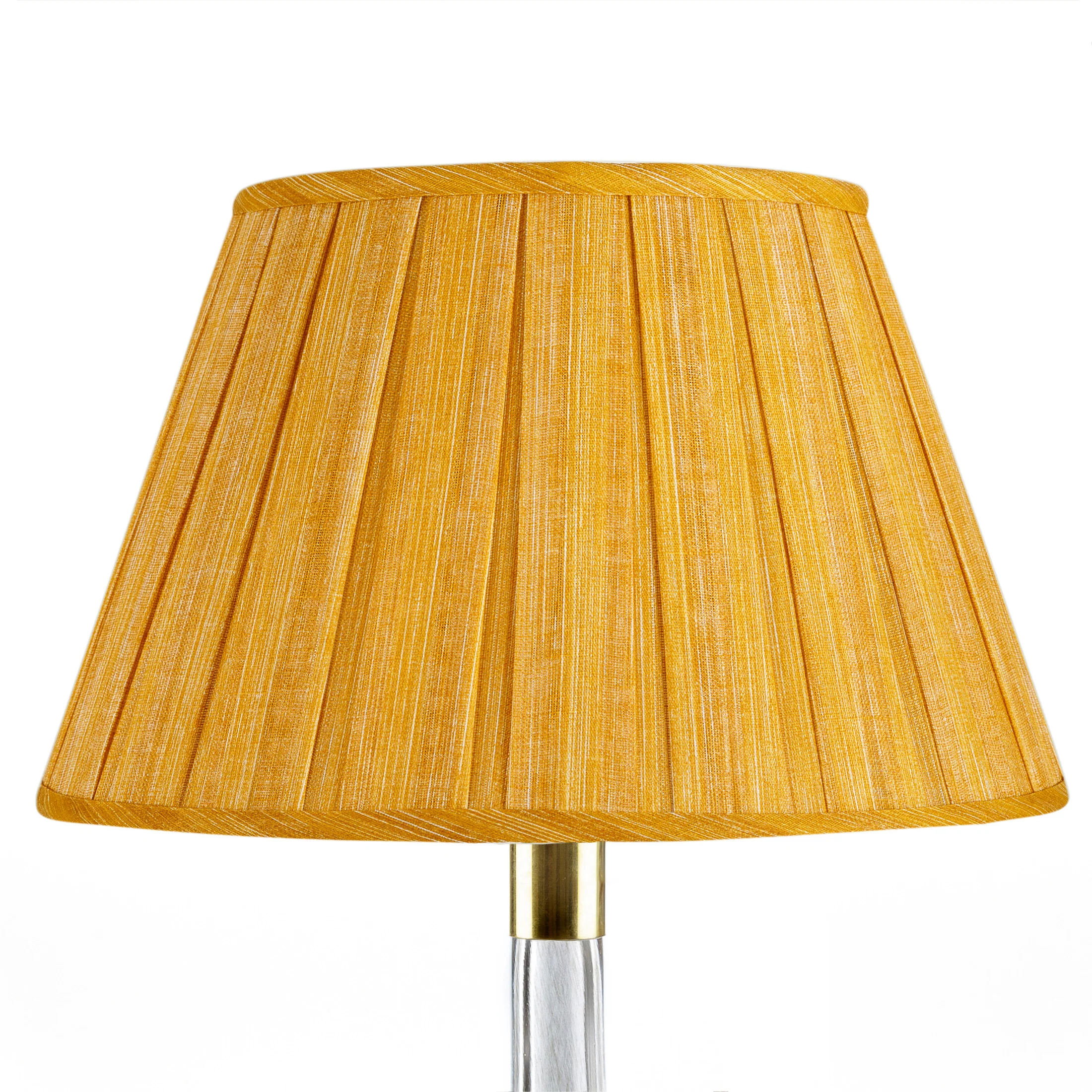Fermoie Lampshade - Plain Linen in Club Yellow - Box Pleat