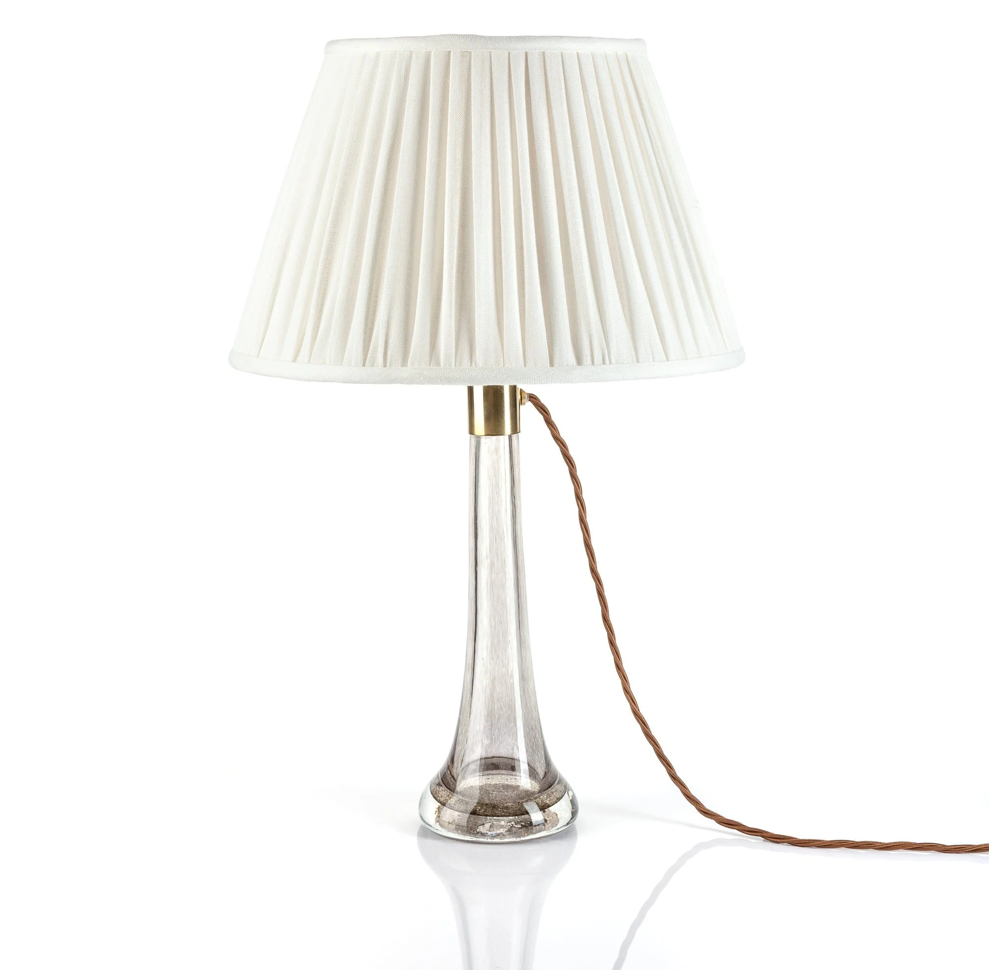 16" Fermoie Lampshade - Plain Linen in Ivory - Image 3