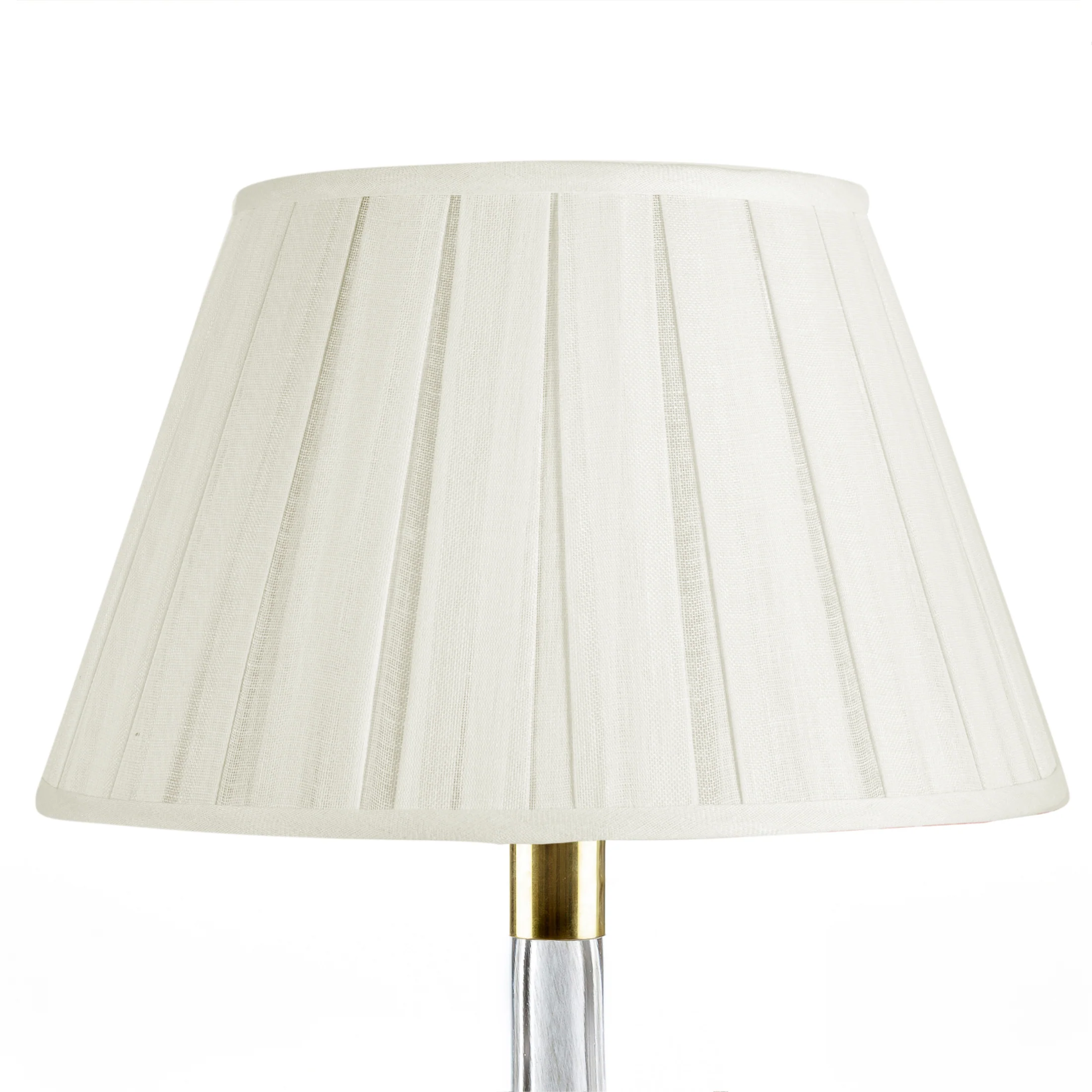 Fermoie Lampshade - Plain Linen in Ivory - Box Pleat