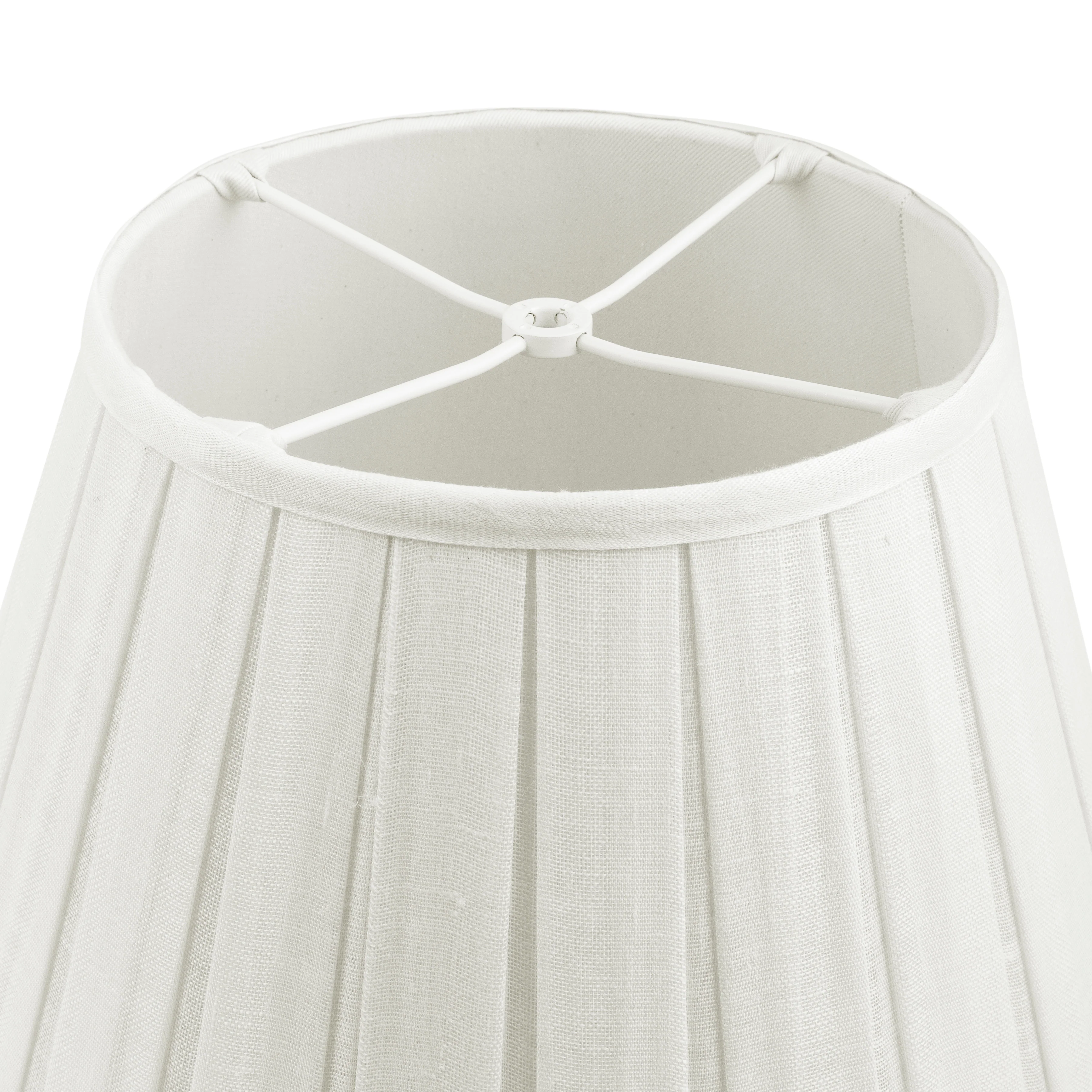 Fermoie Lampshade - Plain Linen in Ivory - Box Pleat - Image 2