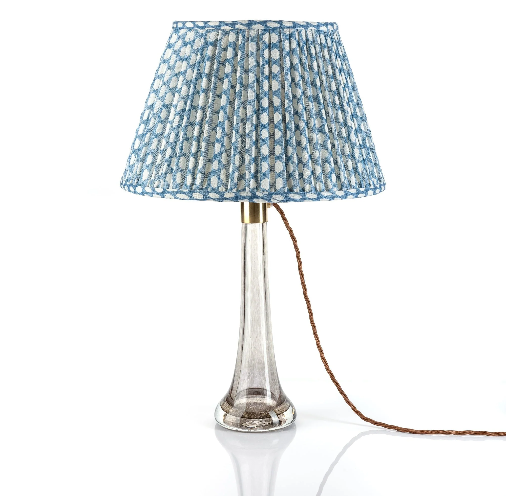 18" Fermoie Lampshade - Wicker in Blue - Image 3