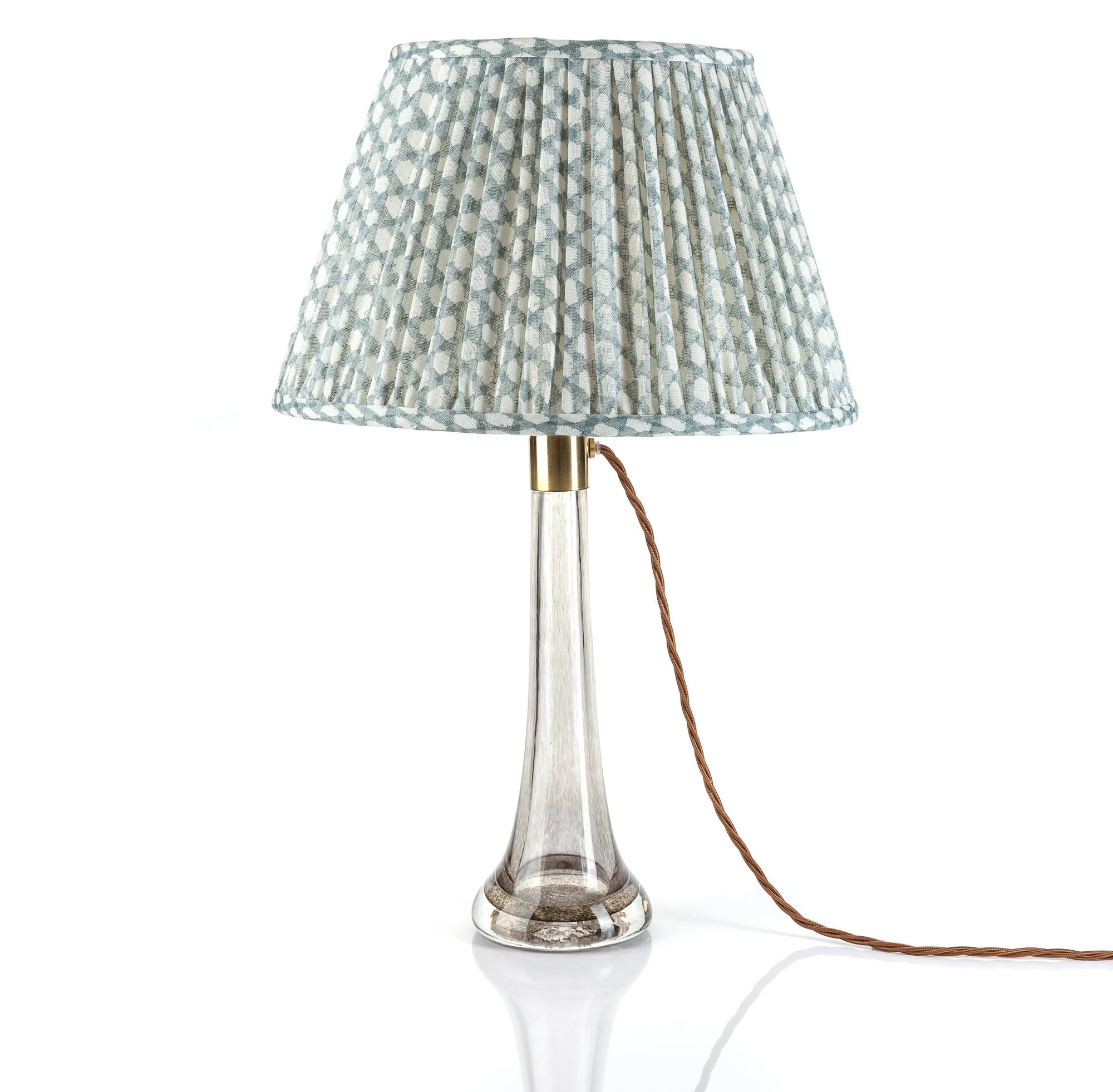 18" Fermoie Lampshade - Wicker in Light Blue - Image 3