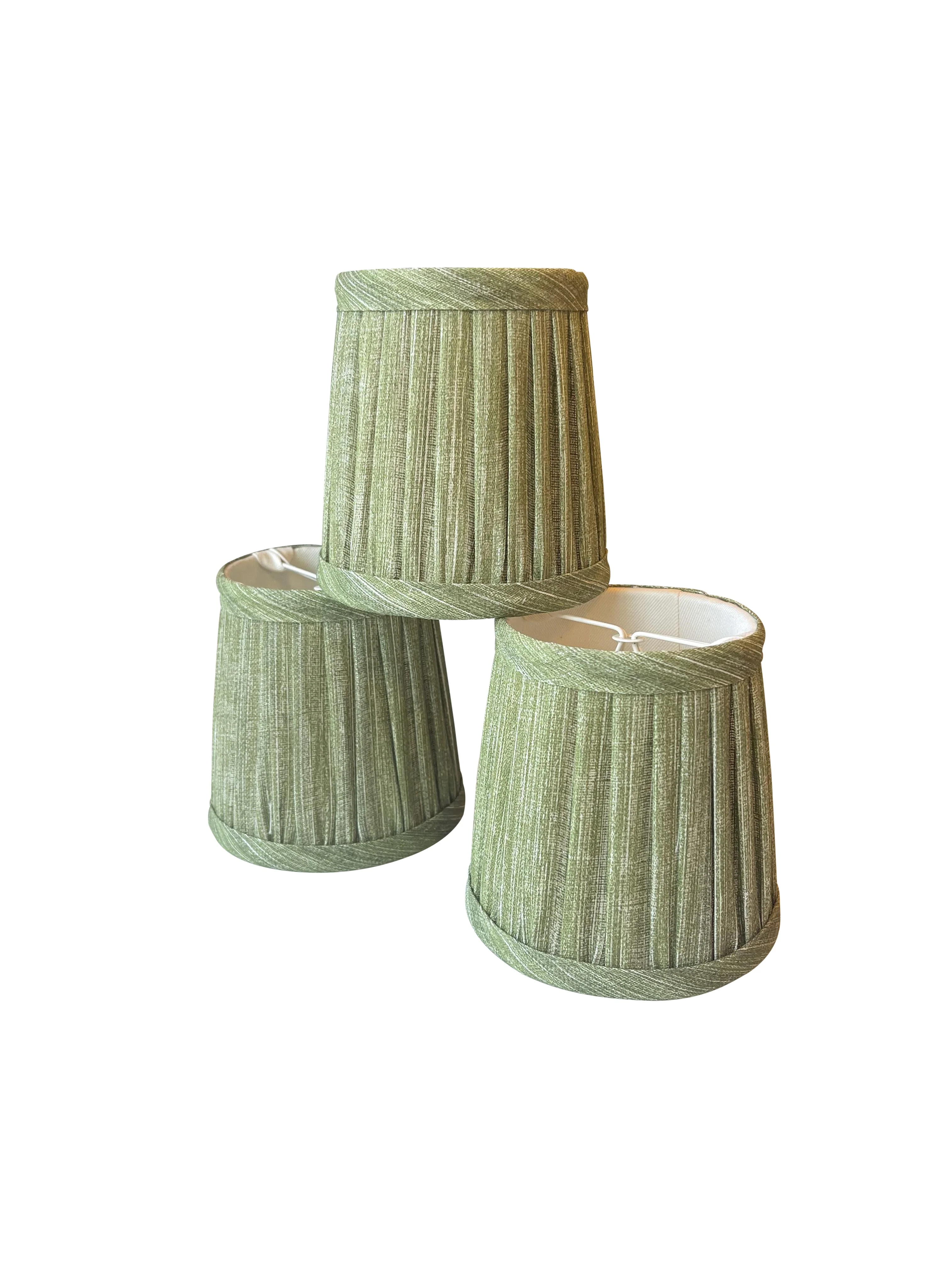 4.5" Fermoie Lampshade - Plain Linen in Kintyre Green - Image 3