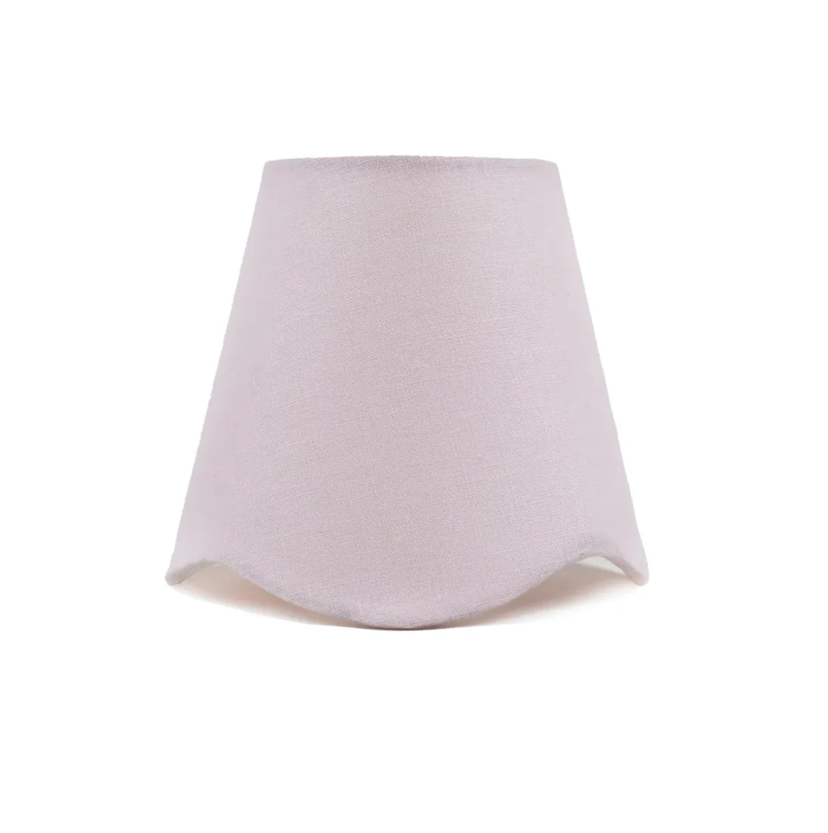 5" Scalloped Linen Candle-Clip Lampshades - Image 3