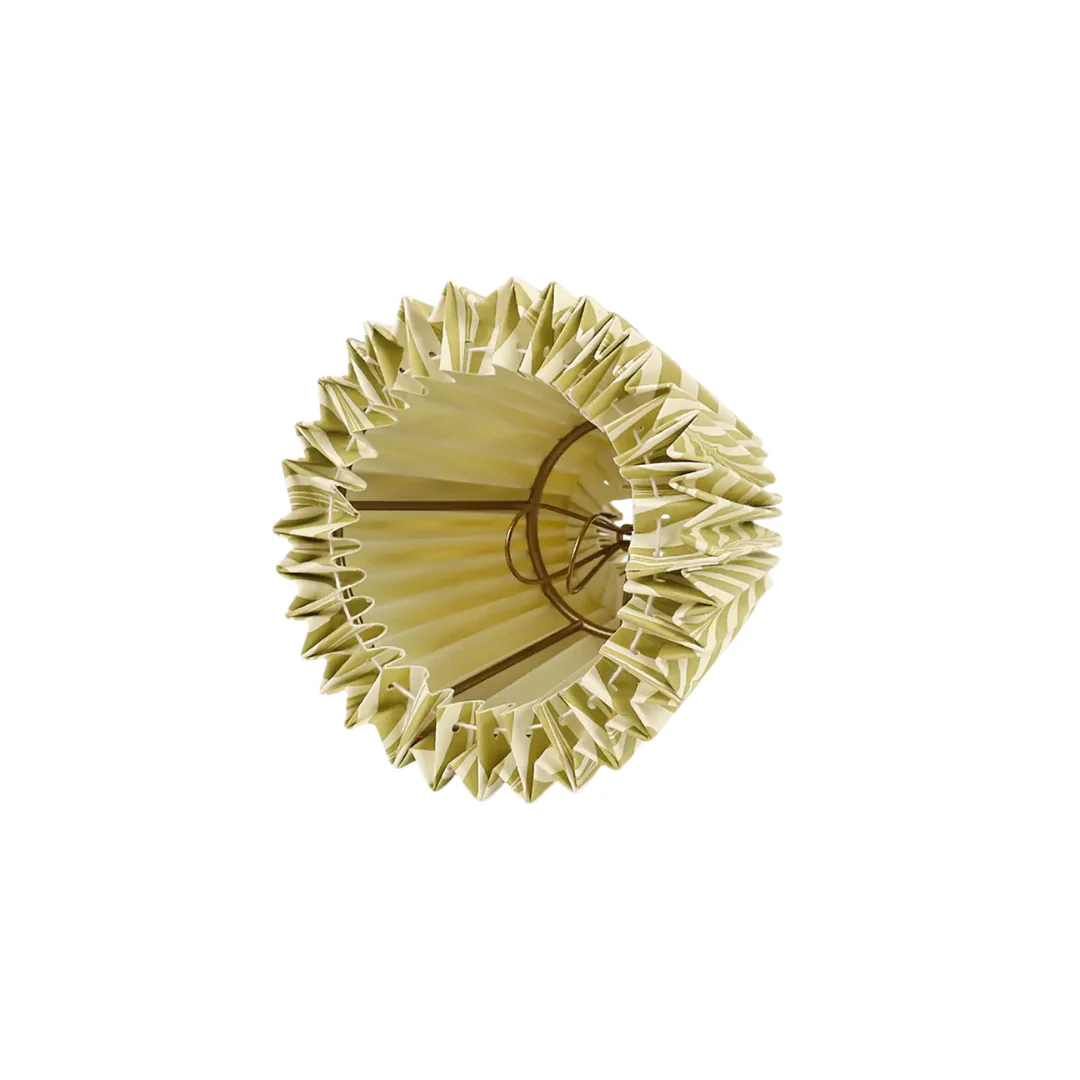 7" Hand-Marbelized Paper Lampshade in Moss Banyan - Image 2