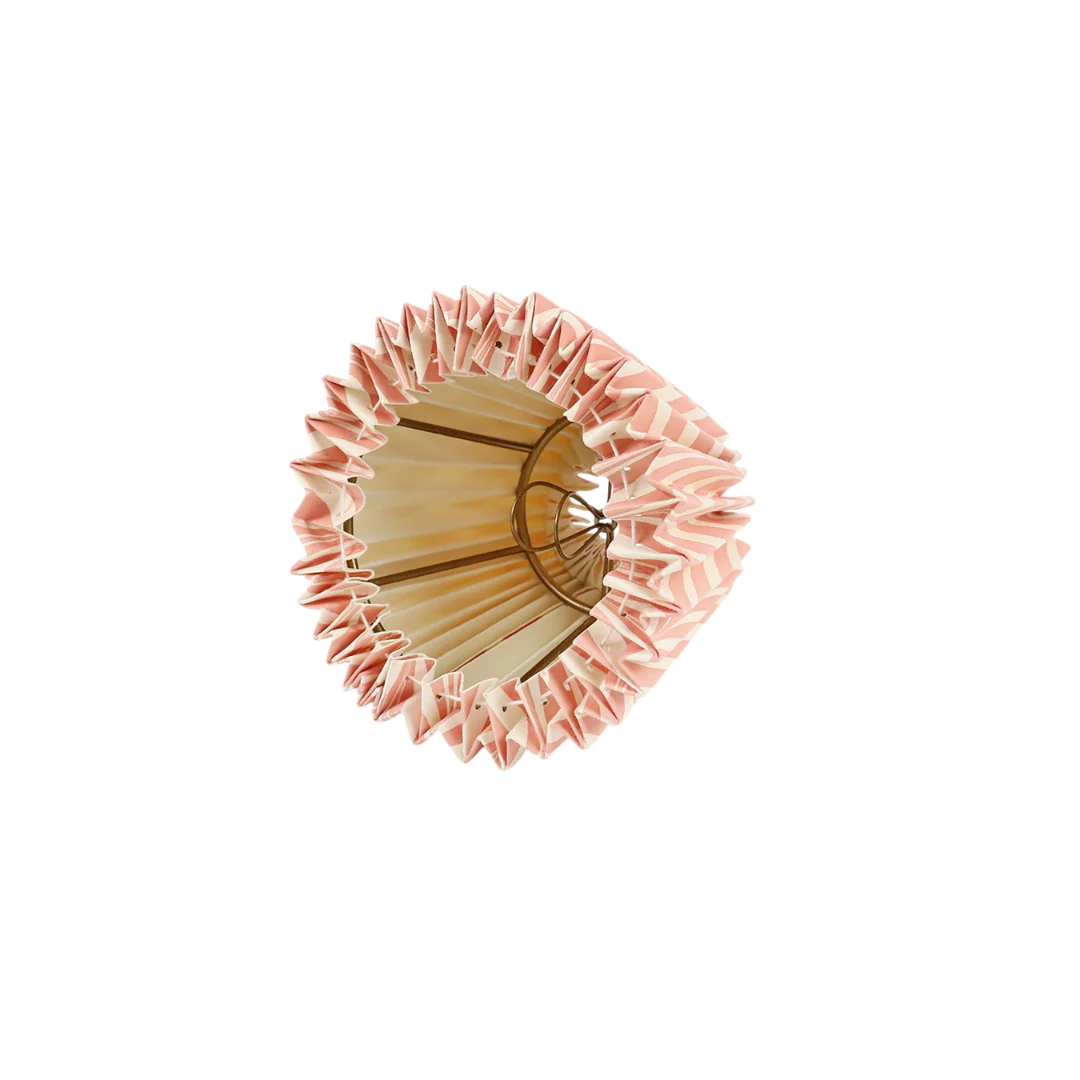 7" Hand-Marbelized Paper Lampshade in Peach Banyan - Image 2