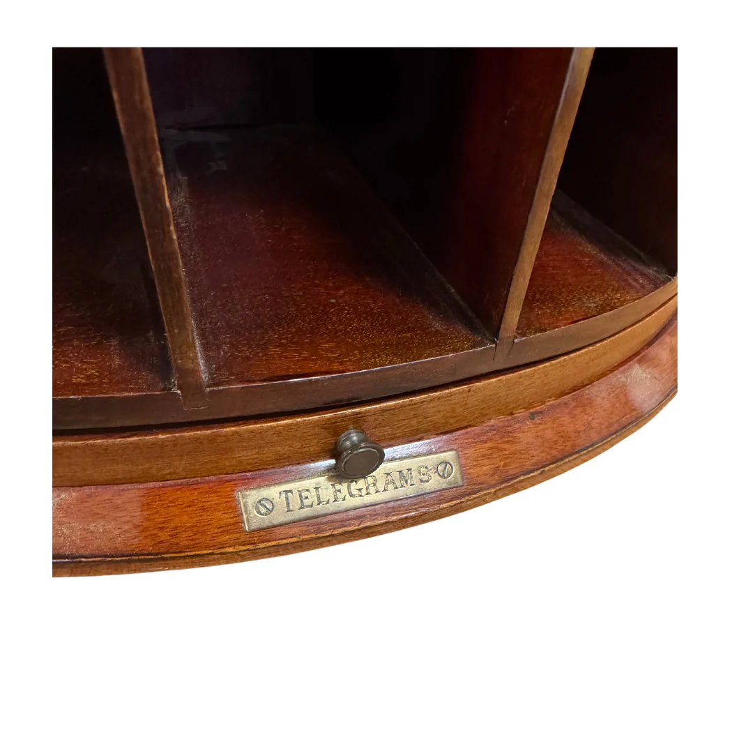 A 19th C. Country House Mailbox with Custom Brass Wall Bracket - Image 4