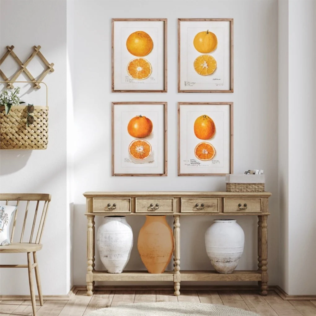 A Set of Four Citrus Studies in Wooden Frames - Image 2