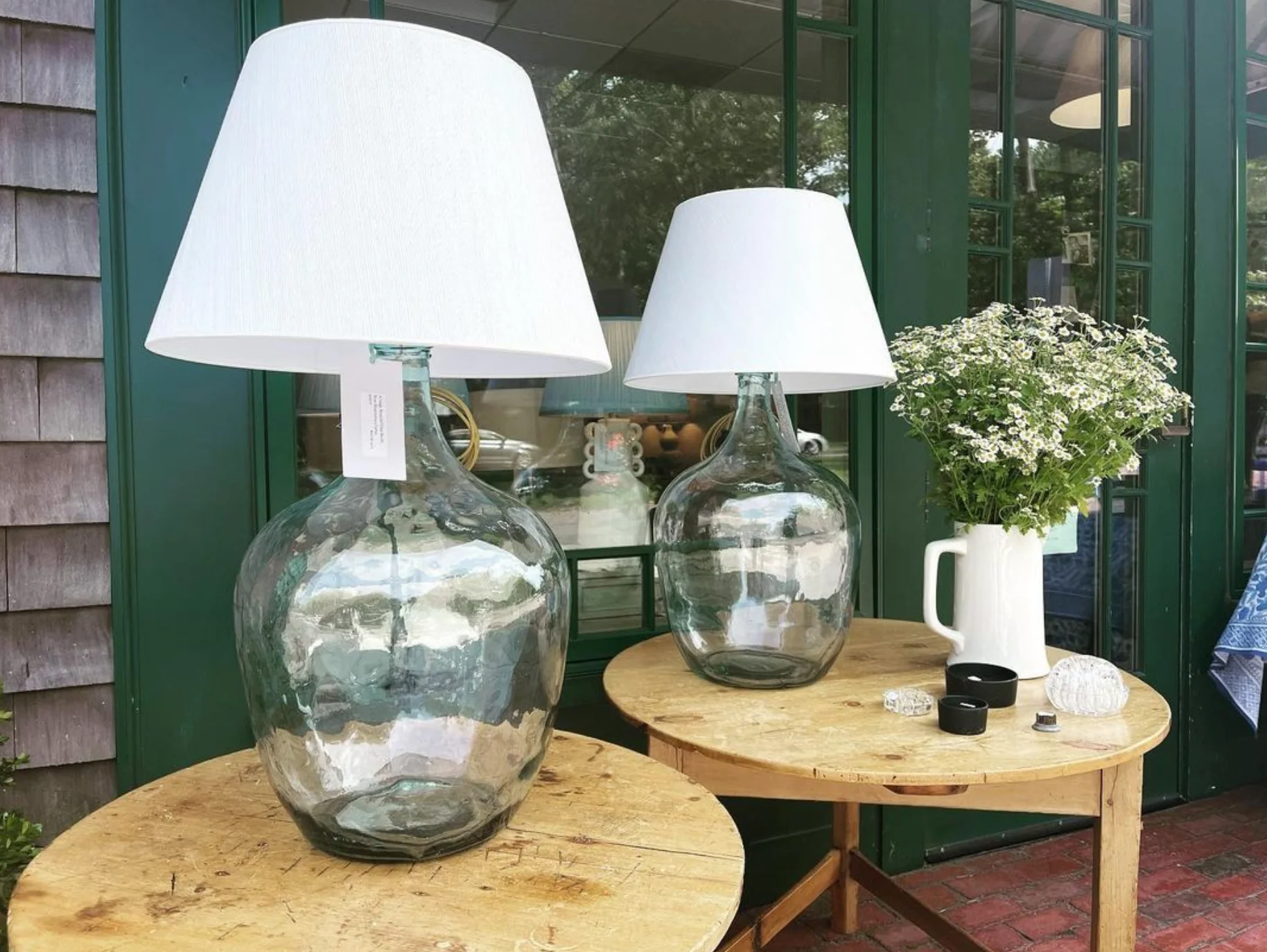 An Extra Large Recycled Glass Bottle, Now Mounted as a Table Lamp - Image 2