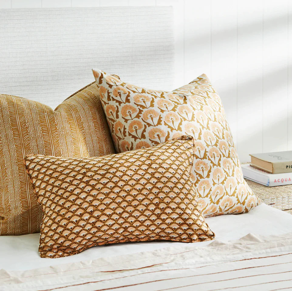 Balos Saffron Linen Cushion 20" x 20" - Image 2