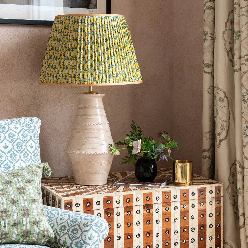 Blonde Ribbed Vase Ceramic Table Lamp by Penny Morrison - Image 4