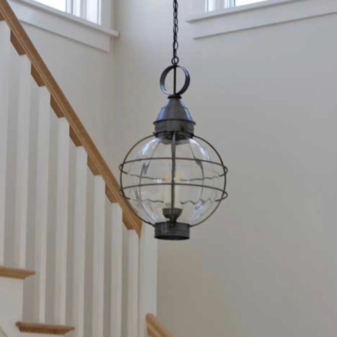 Caged Round Hanging Onion Lantern 2852 by Northeast Lantern - Image 2