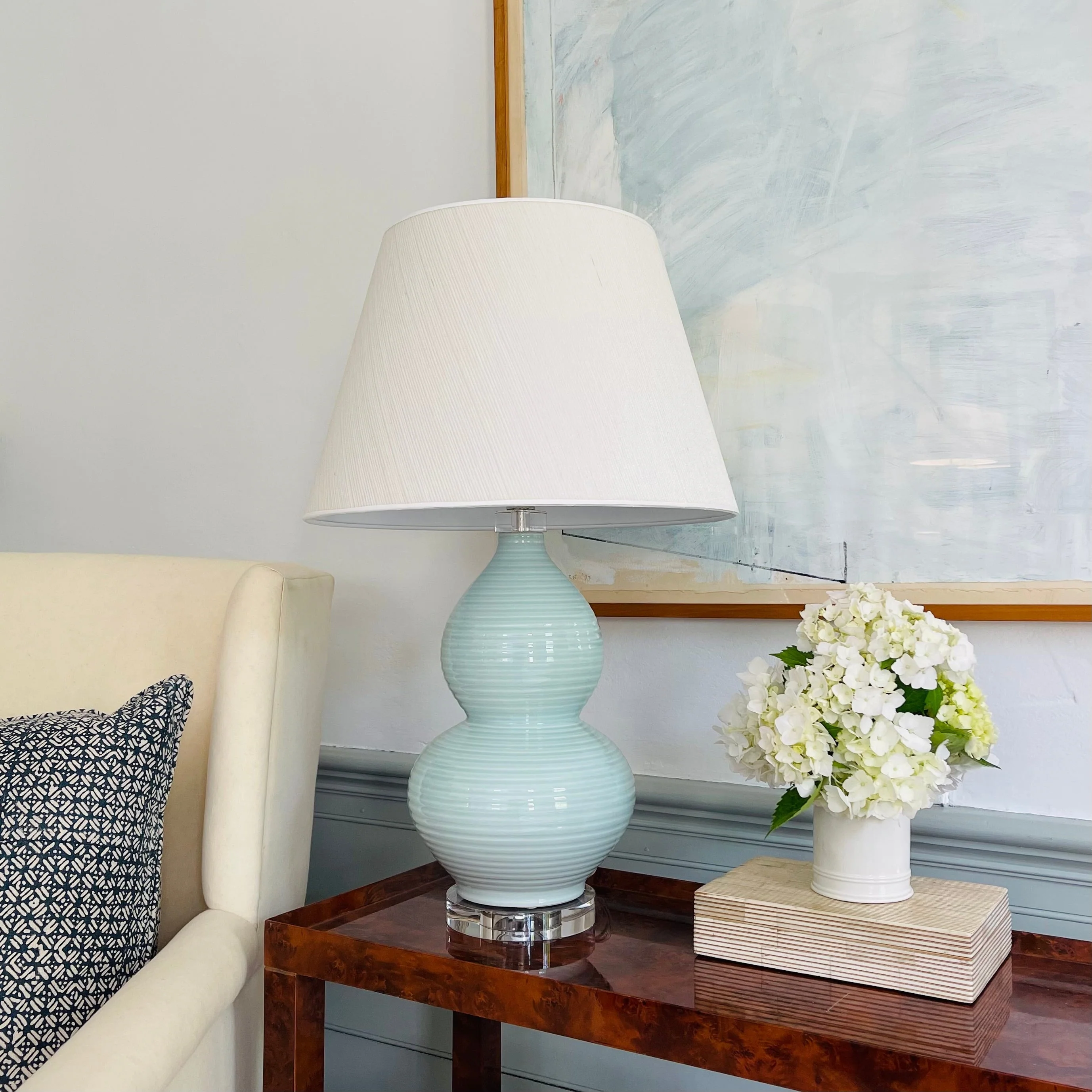 Capri Table Lamp in Pale Blue - Image 2