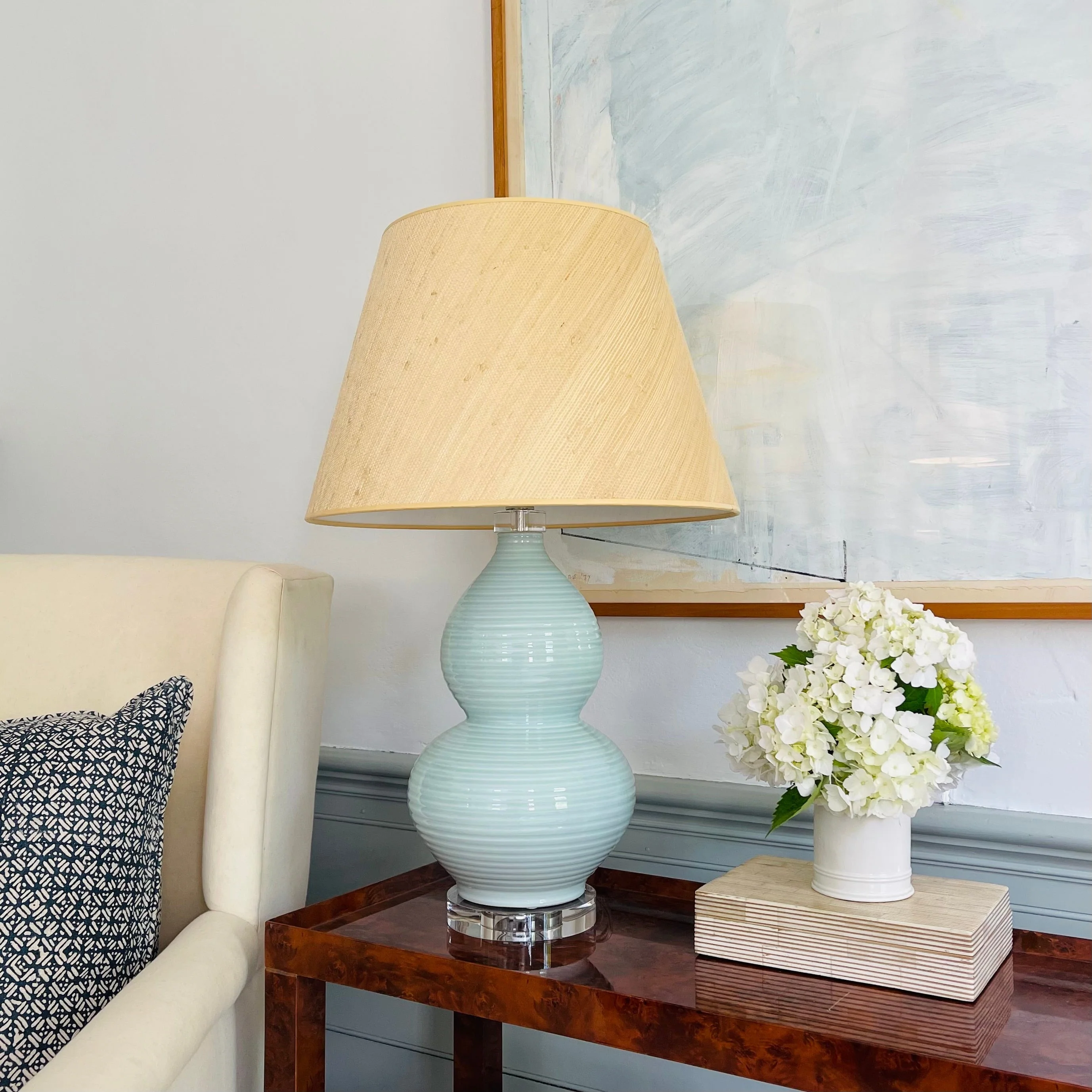 Capri Table Lamp in Pale Blue - Image 3