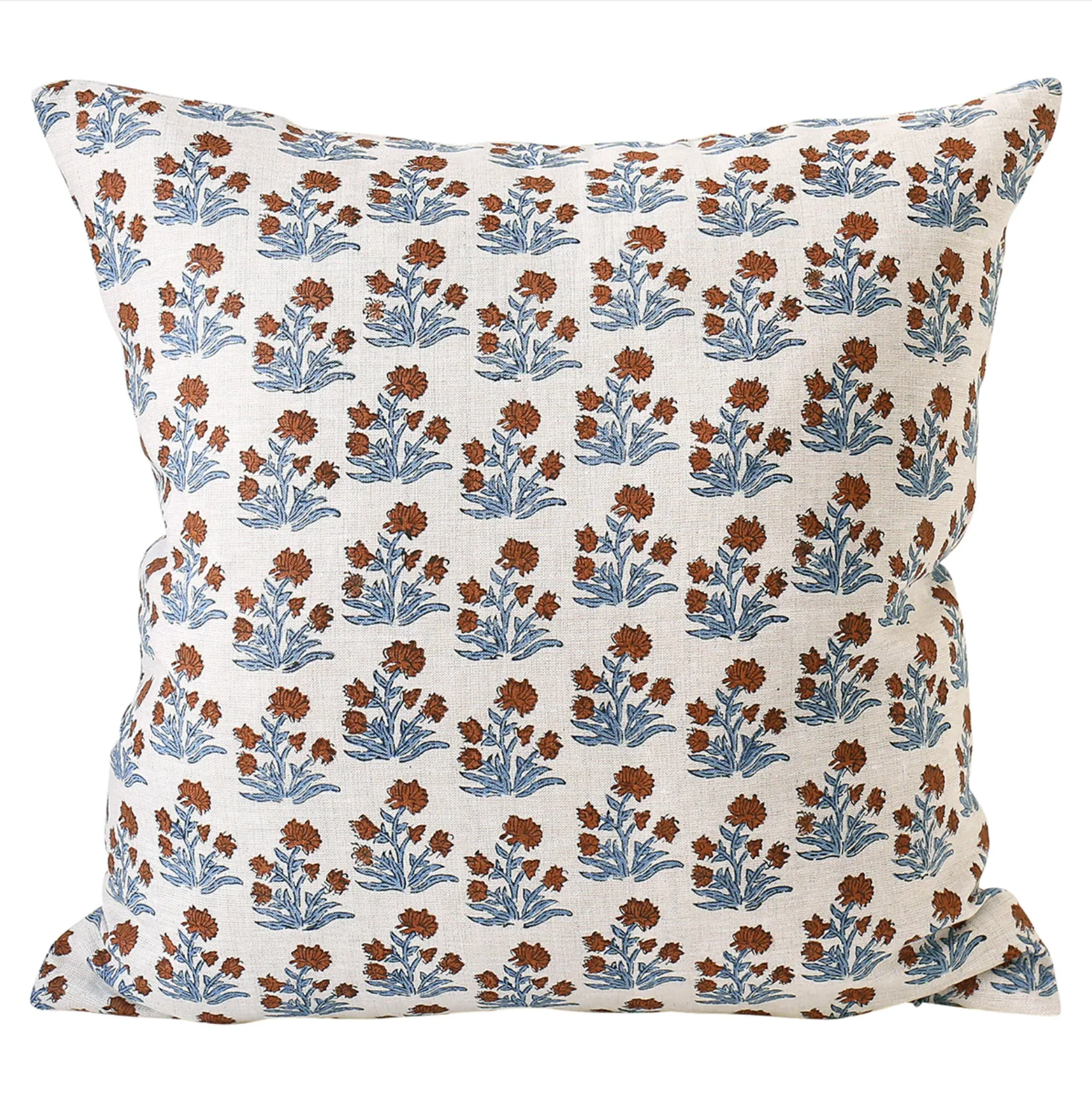 Chennai Winter Bloom Linen Cushion 20" x 20"