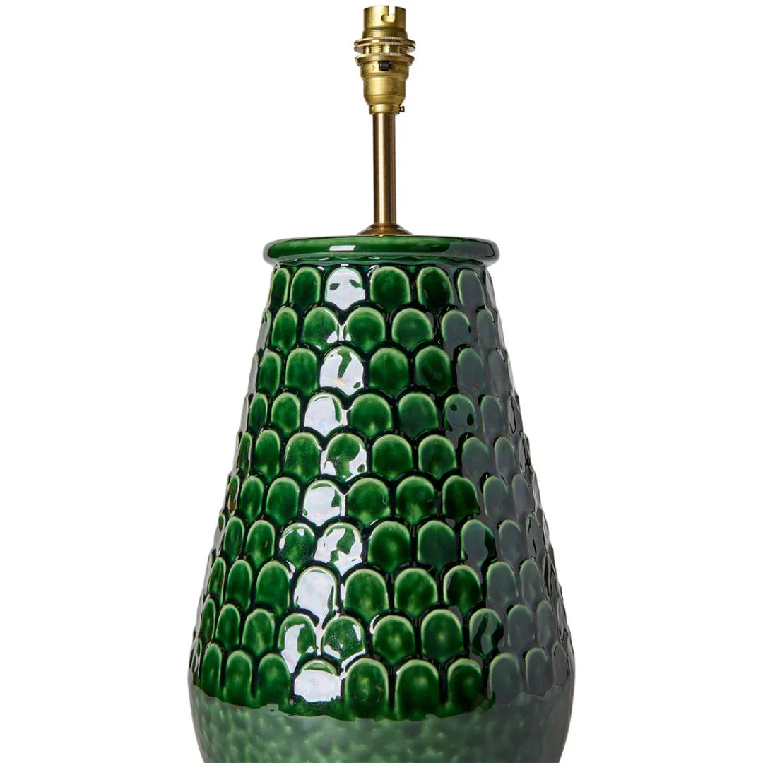 Comporta Ceramic Table Lamp Base in Green by Penny Morrison - Image 3