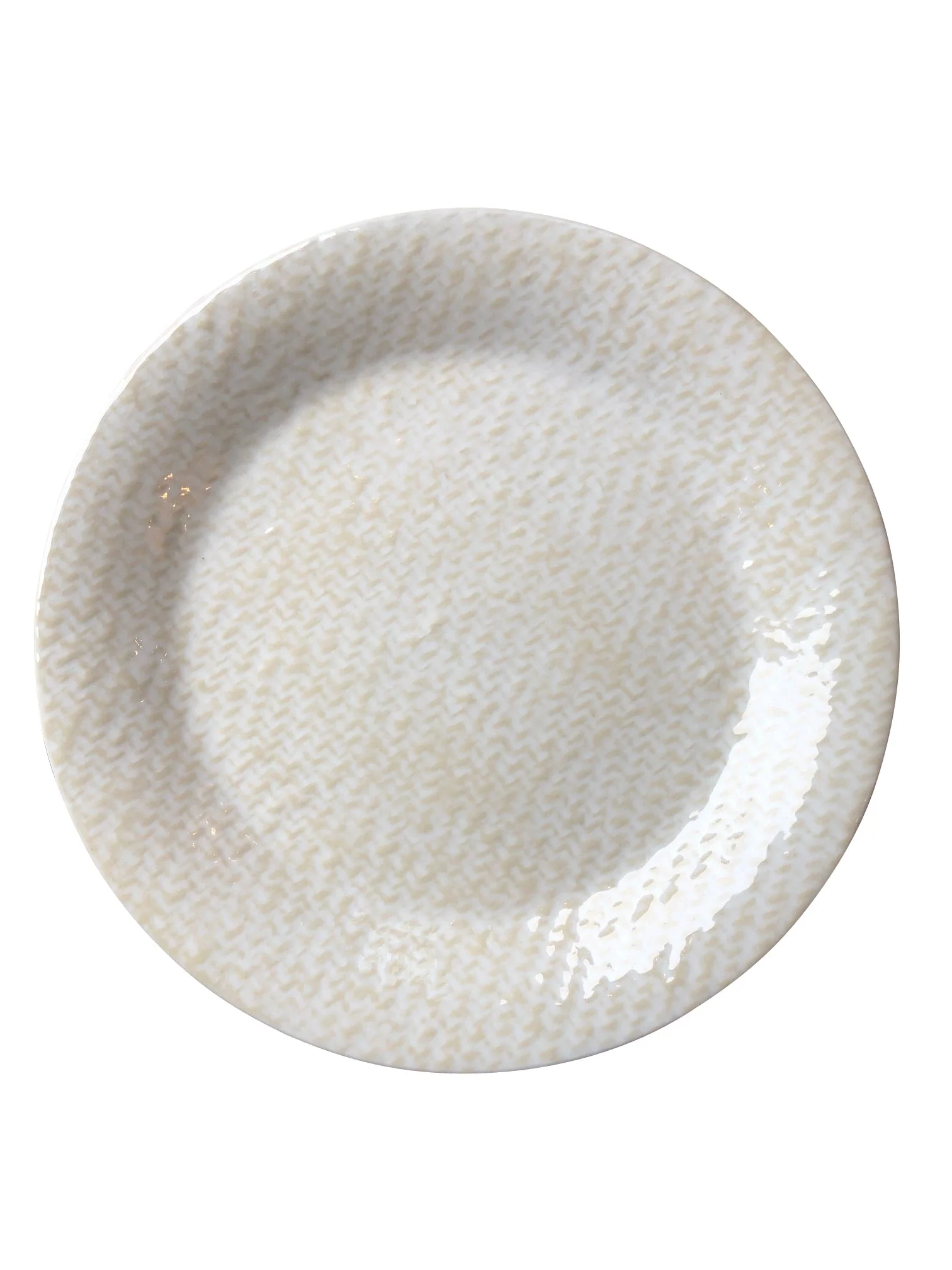 Cream-Glazed Dinnerware with Linen Texture - Image 2