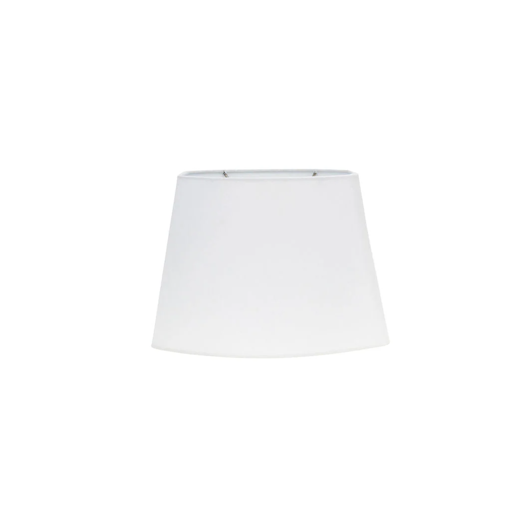 Cut Oval Linen Lampshade in Off-White - Image 4