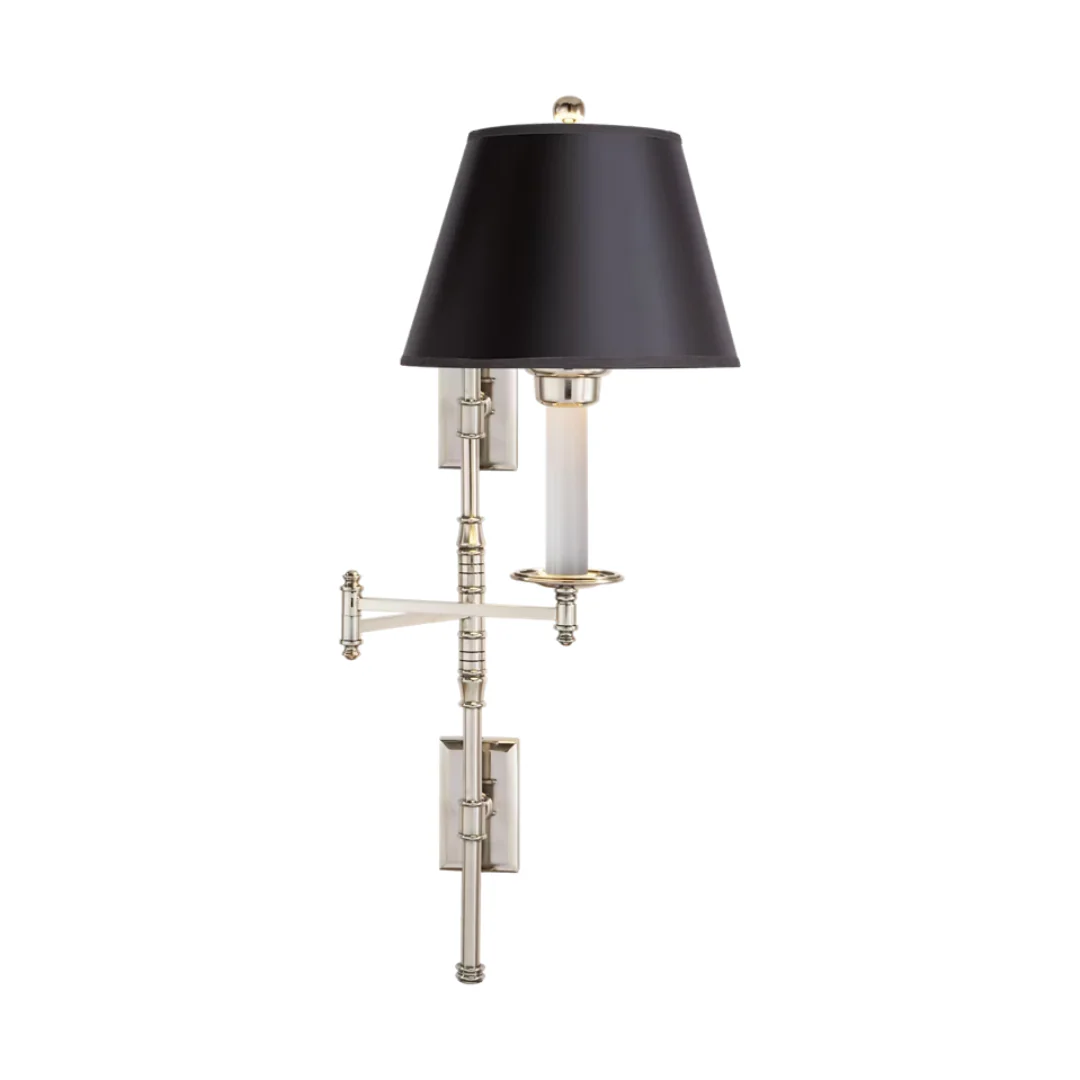 Dorchester Double Backplate Swing Arm Wall Lamp