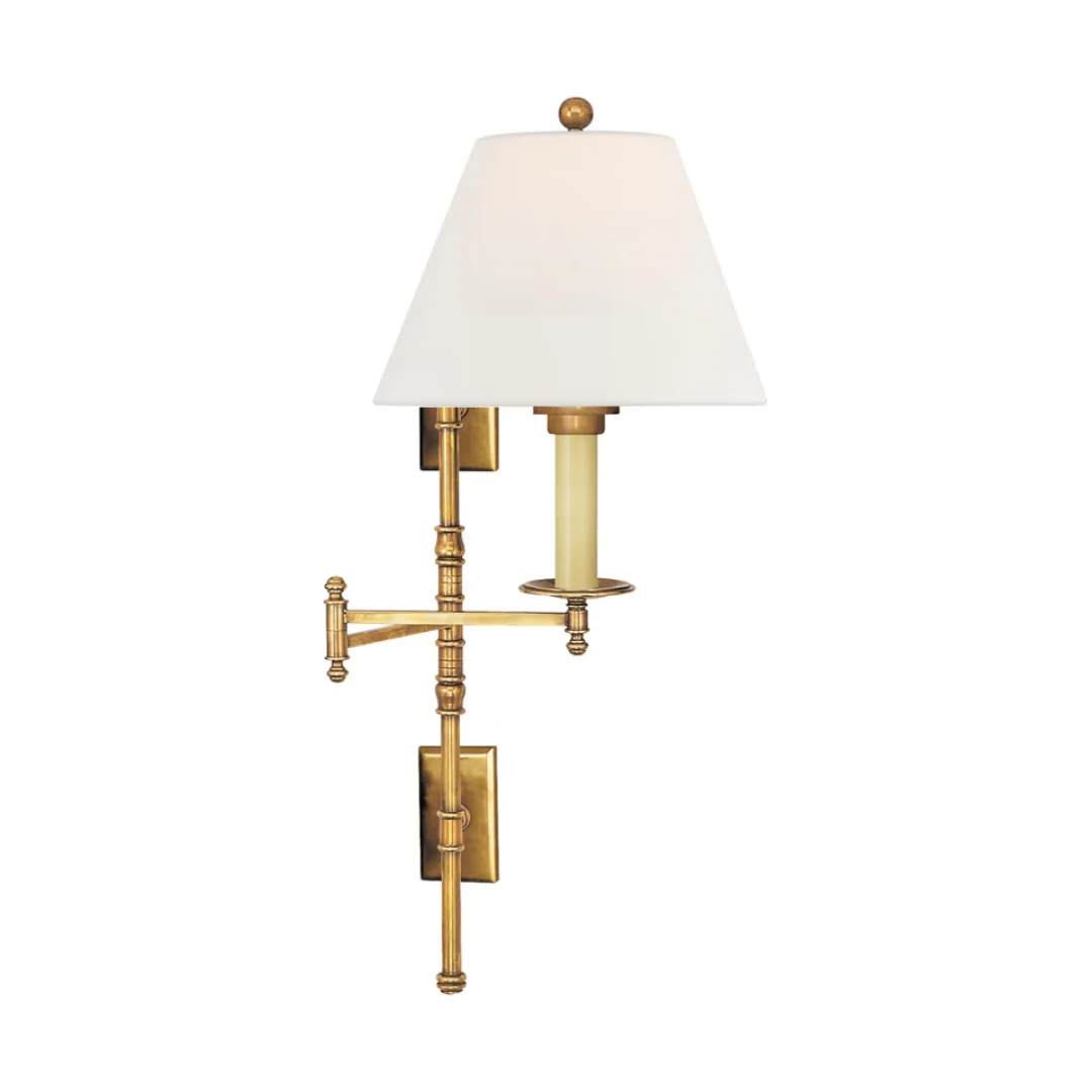 Dorchester Double Backplate Swing Arm Wall Lamp - Image 2