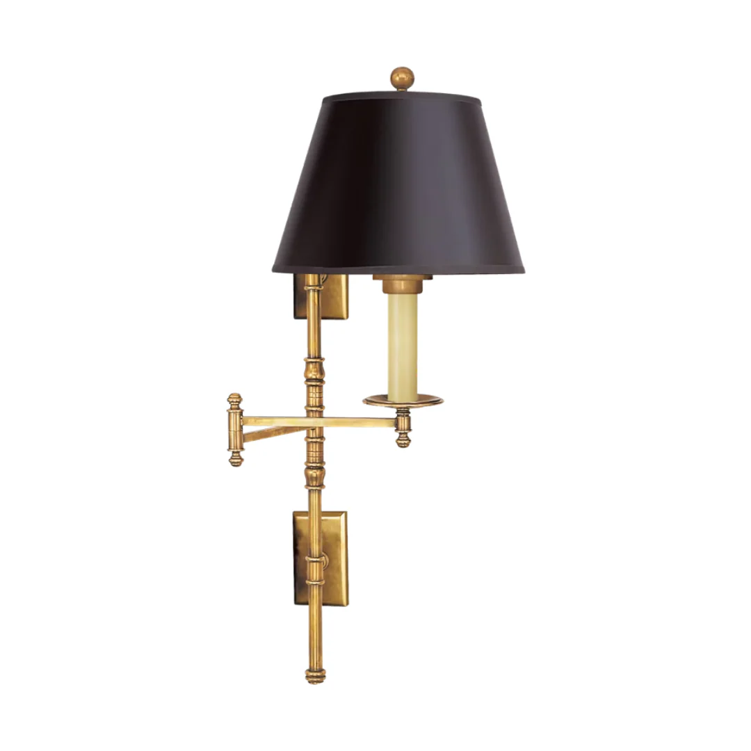 Dorchester Double Backplate Swing Arm Wall Lamp - Image 3