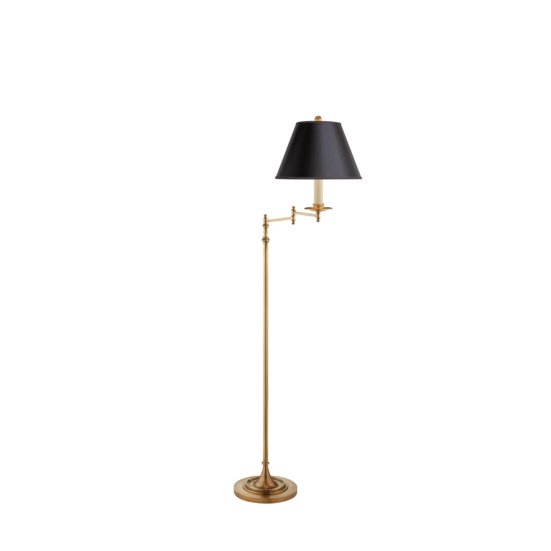 Dorchester Floor Lamp in Antique-Burnished Brass Finish - Image 3