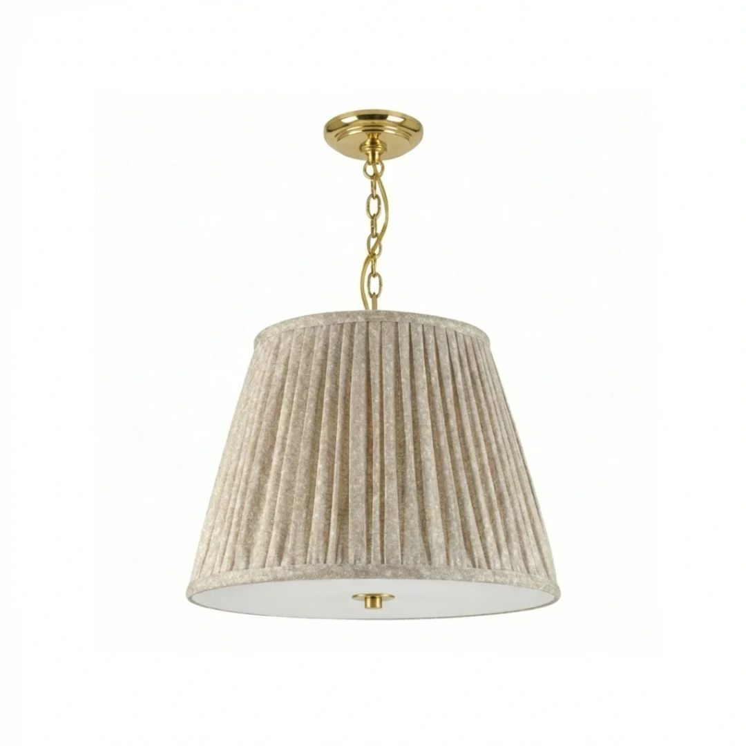 Emlyn Pleated Lampshade Pendant + Fermoie