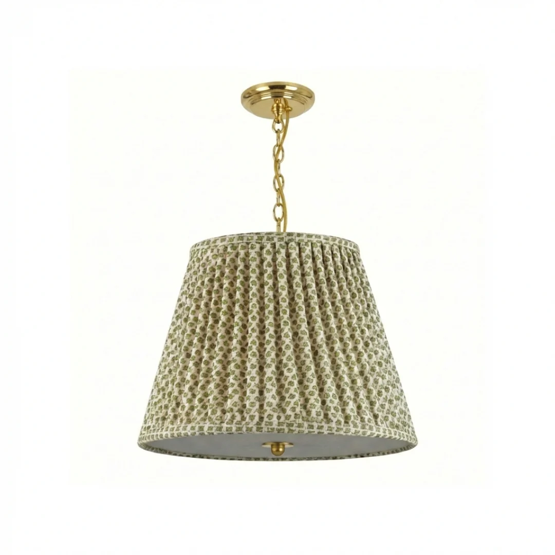 Emlyn Pleated Lampshade Pendant + Fermoie - Image 3