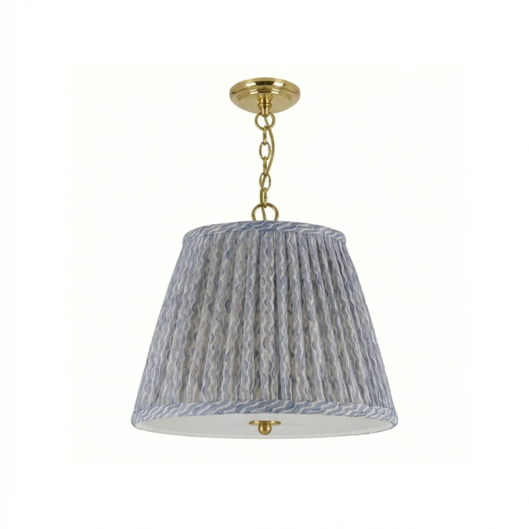 Emlyn Pleated Lampshade Pendant + Fermoie - Image 4