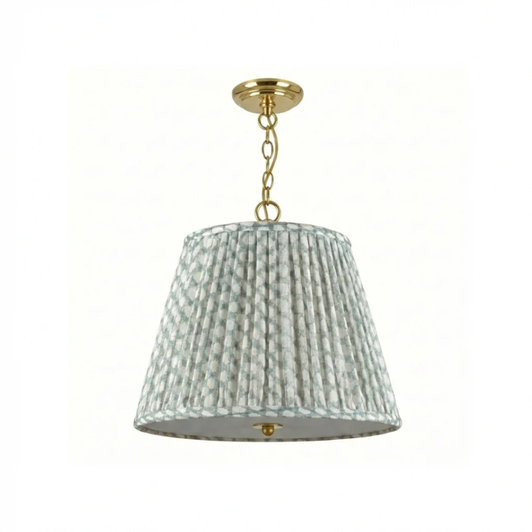 Emlyn Pleated Lampshade Pendant + Fermoie - Image 7