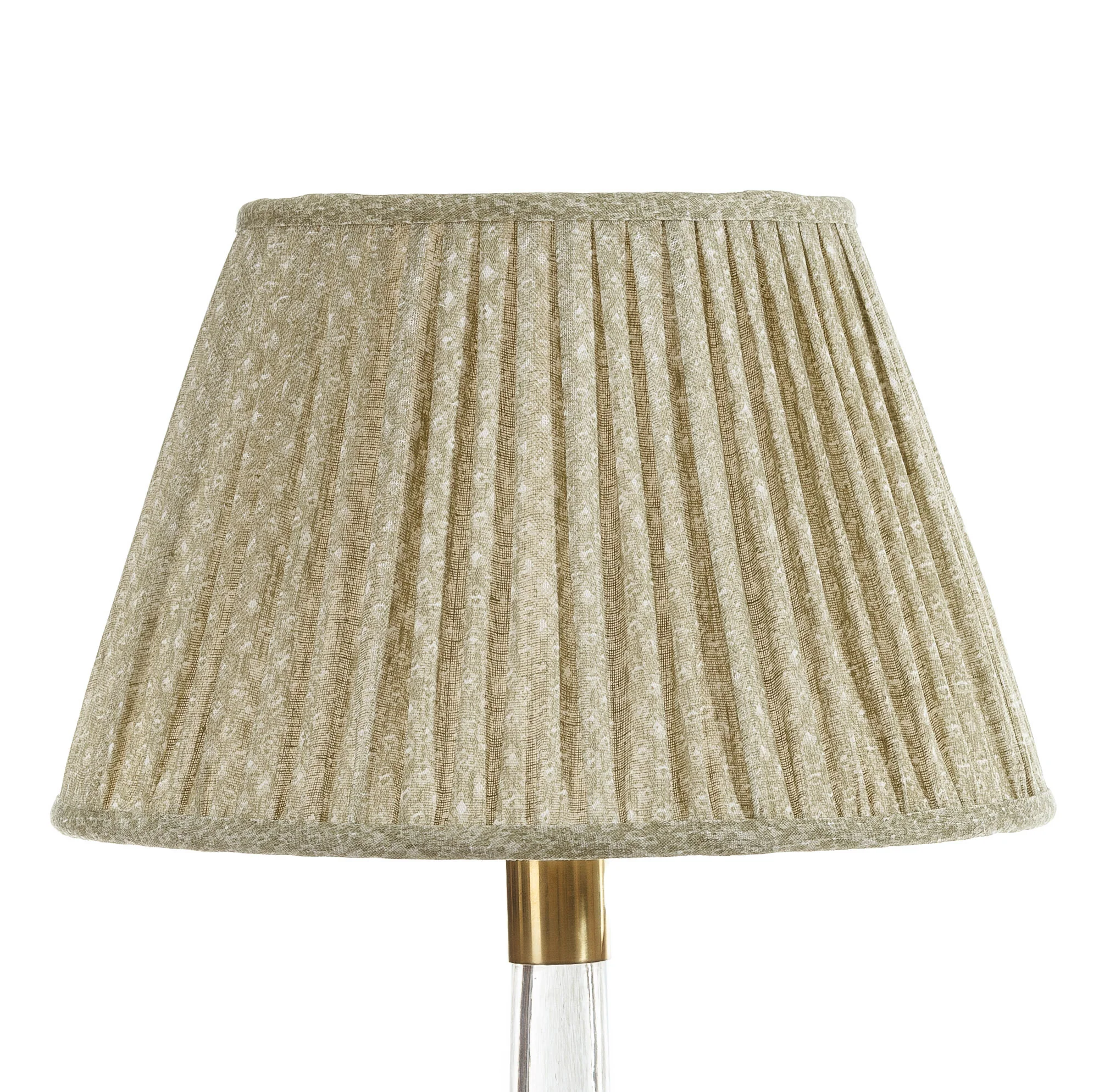 Fermoie Lampshade - Figured Linen in Green