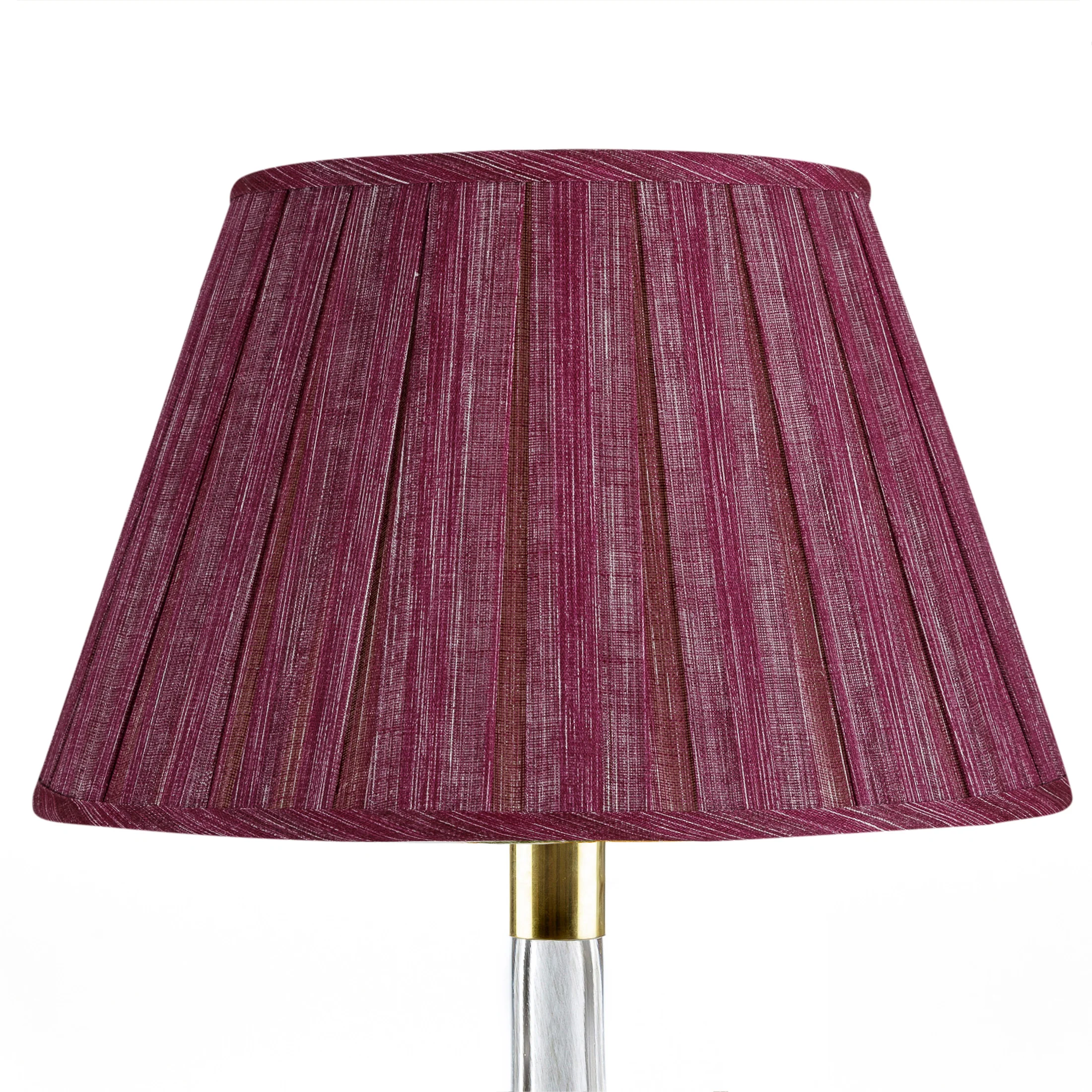 Fermoie Lampshade - Plain Linen in Back to the Fuchsia - Box Pleat