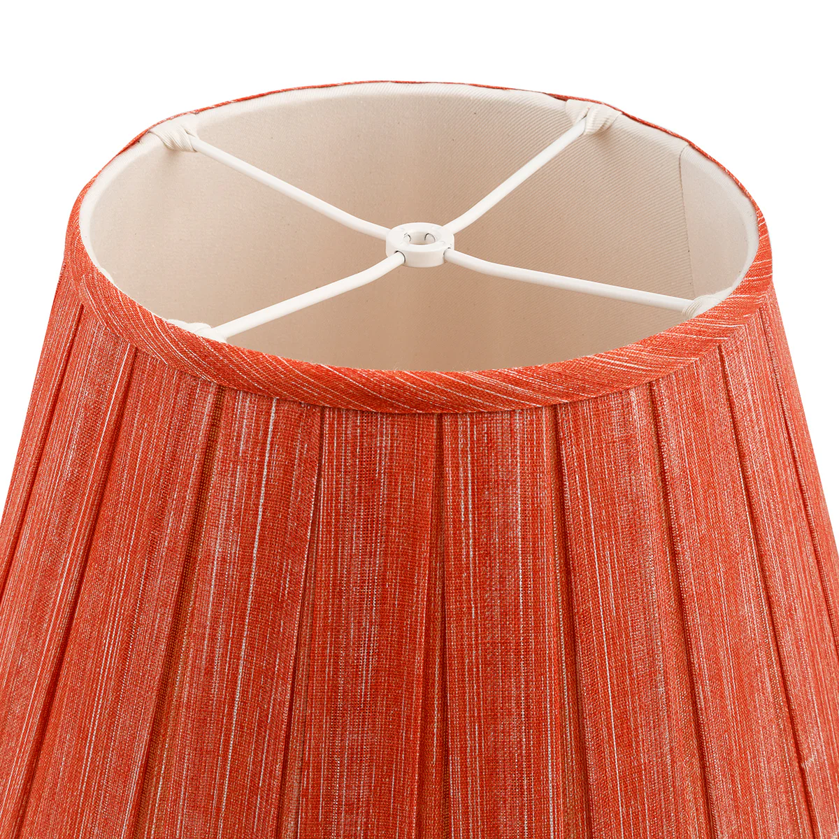Fermoie Lampshade - Plain Linen in Fresco - Box Pleat - Image 2