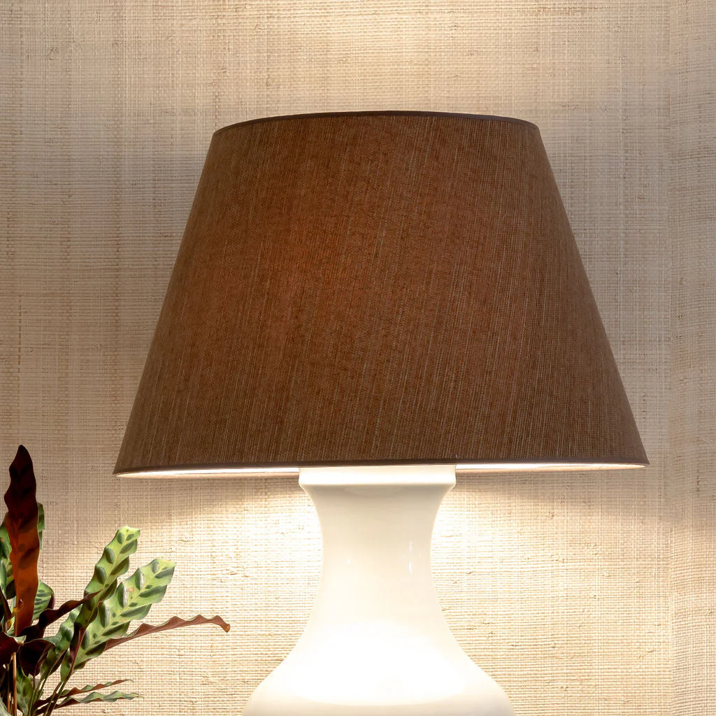 Grasscloth Lampshade in Brown - Image 2