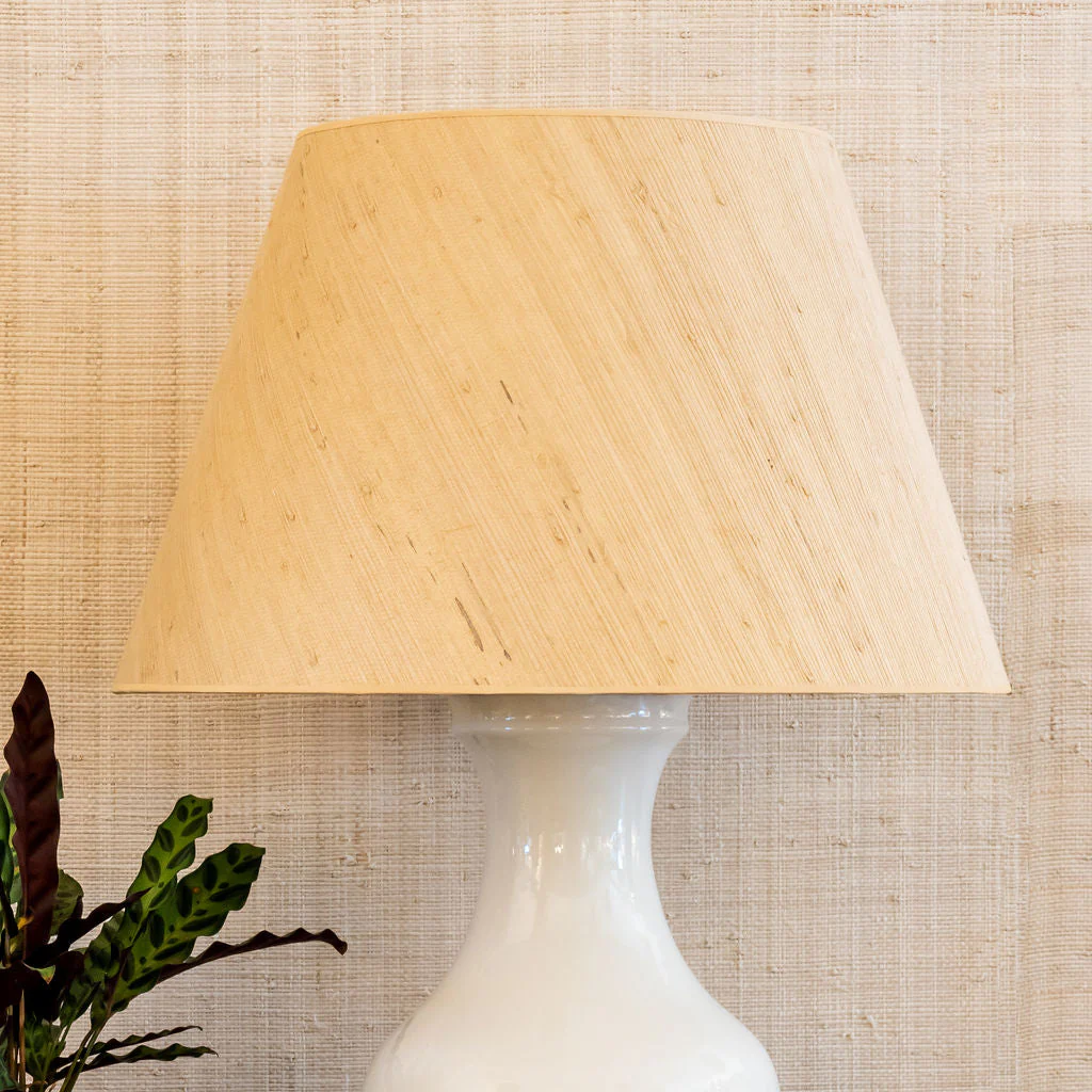 Grasscloth Lampshade in Tan