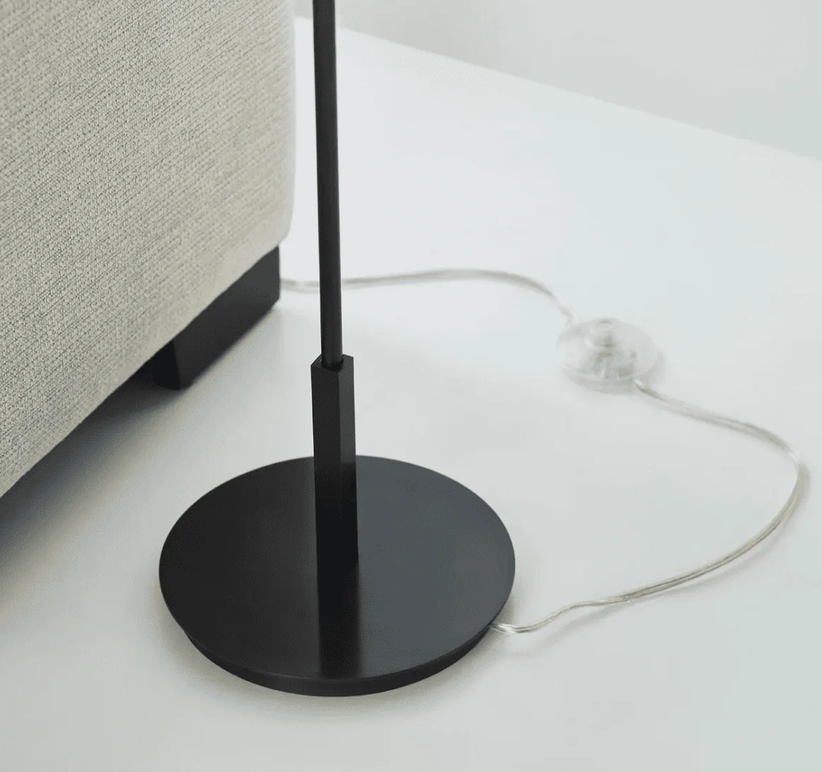 Hackney Bridge Arm Floor Lamp with Flared Linen Lampshade - Image 3