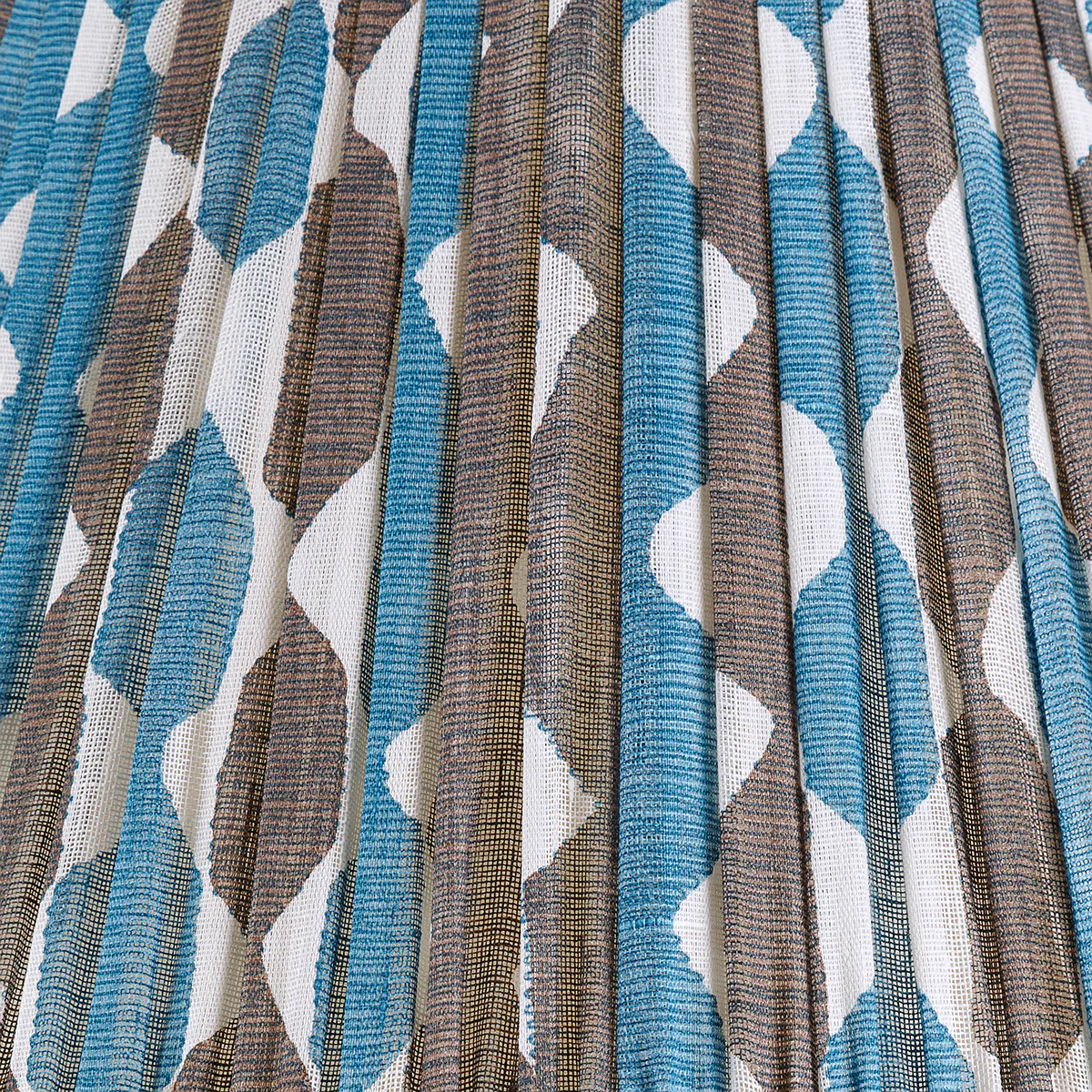 Oval Fermoie Lampshade - Blue and Neutral Whittle - Image 2
