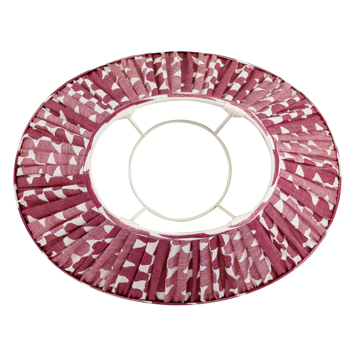6" Oval Fermoie Lampshade - Fuchsia Whittle - Image 3