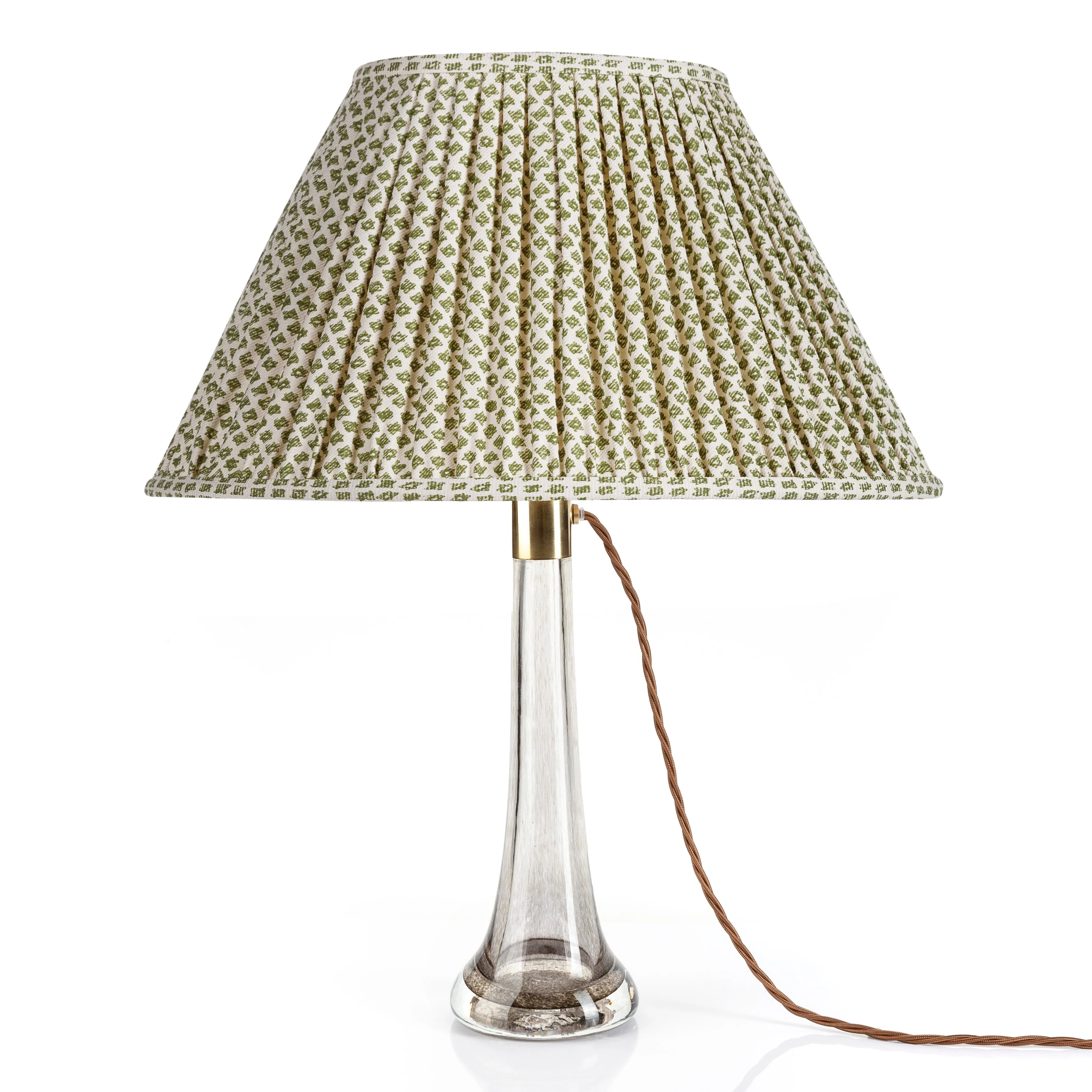Oval Fermoie Lampshade - Marden in Green
