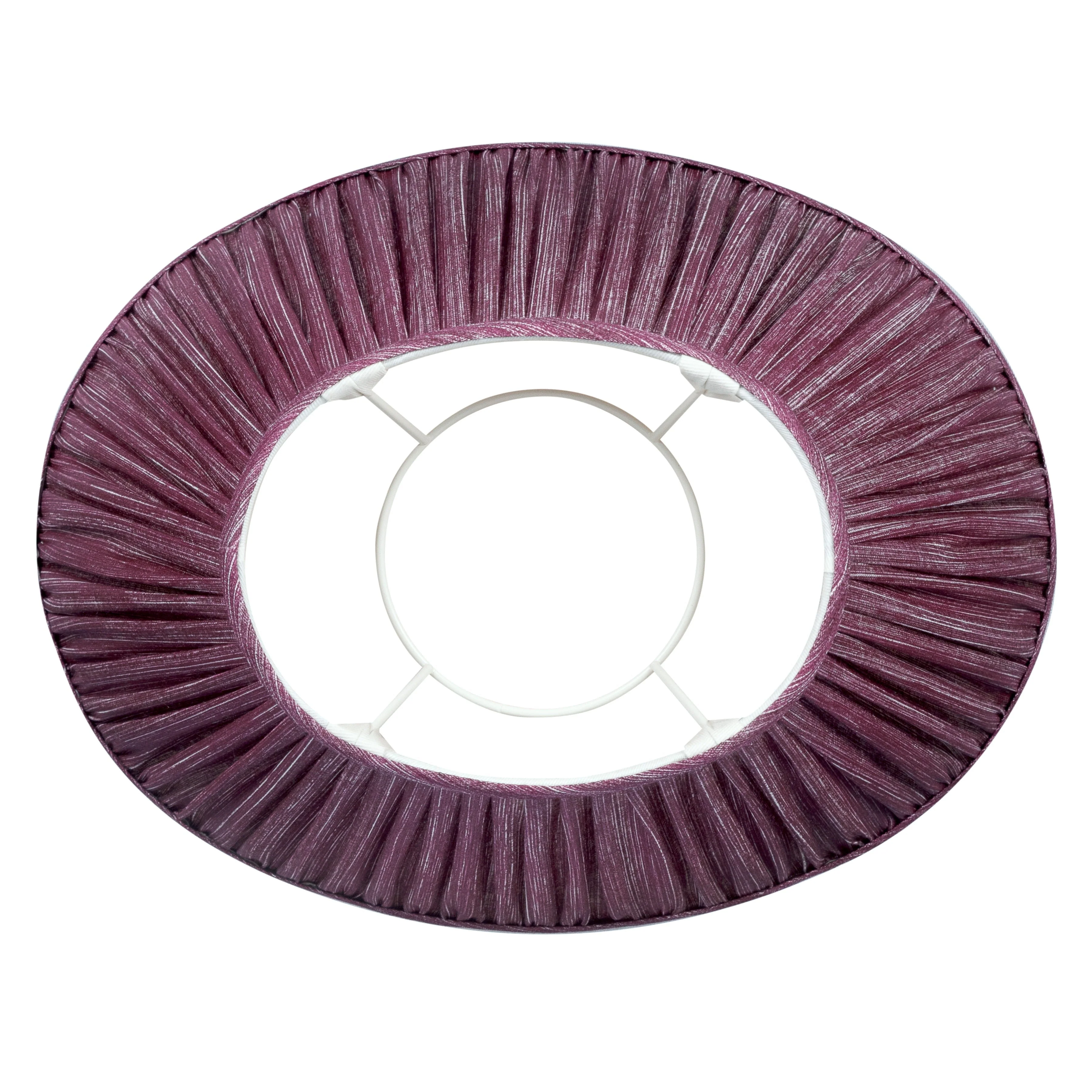 Oval Fermoie Lampshade - Plain Linen in Back To The Fuchsia - Image 2