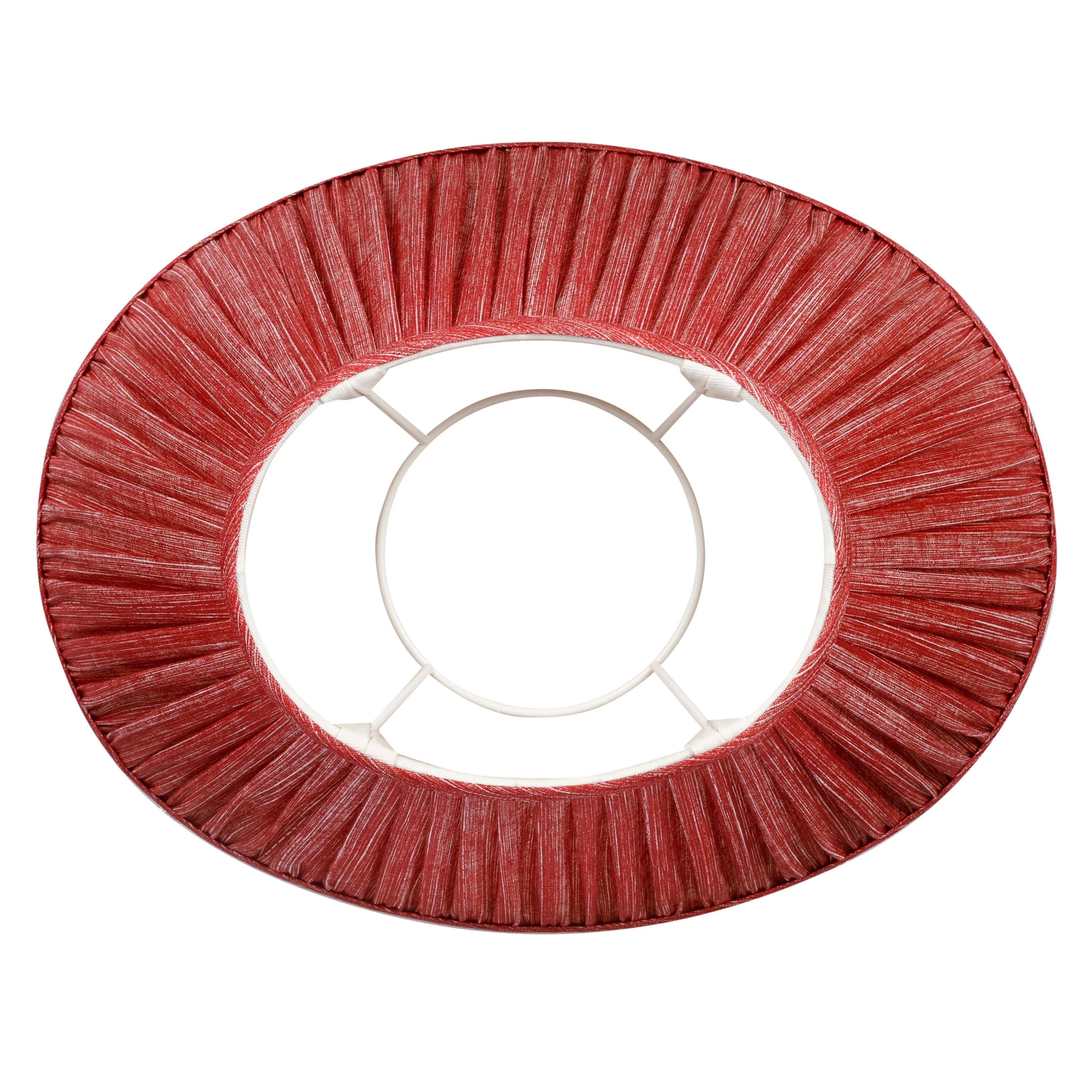 Oval Fermoie Lampshade - Plain Linen in Carpet Slipper - Image 2
