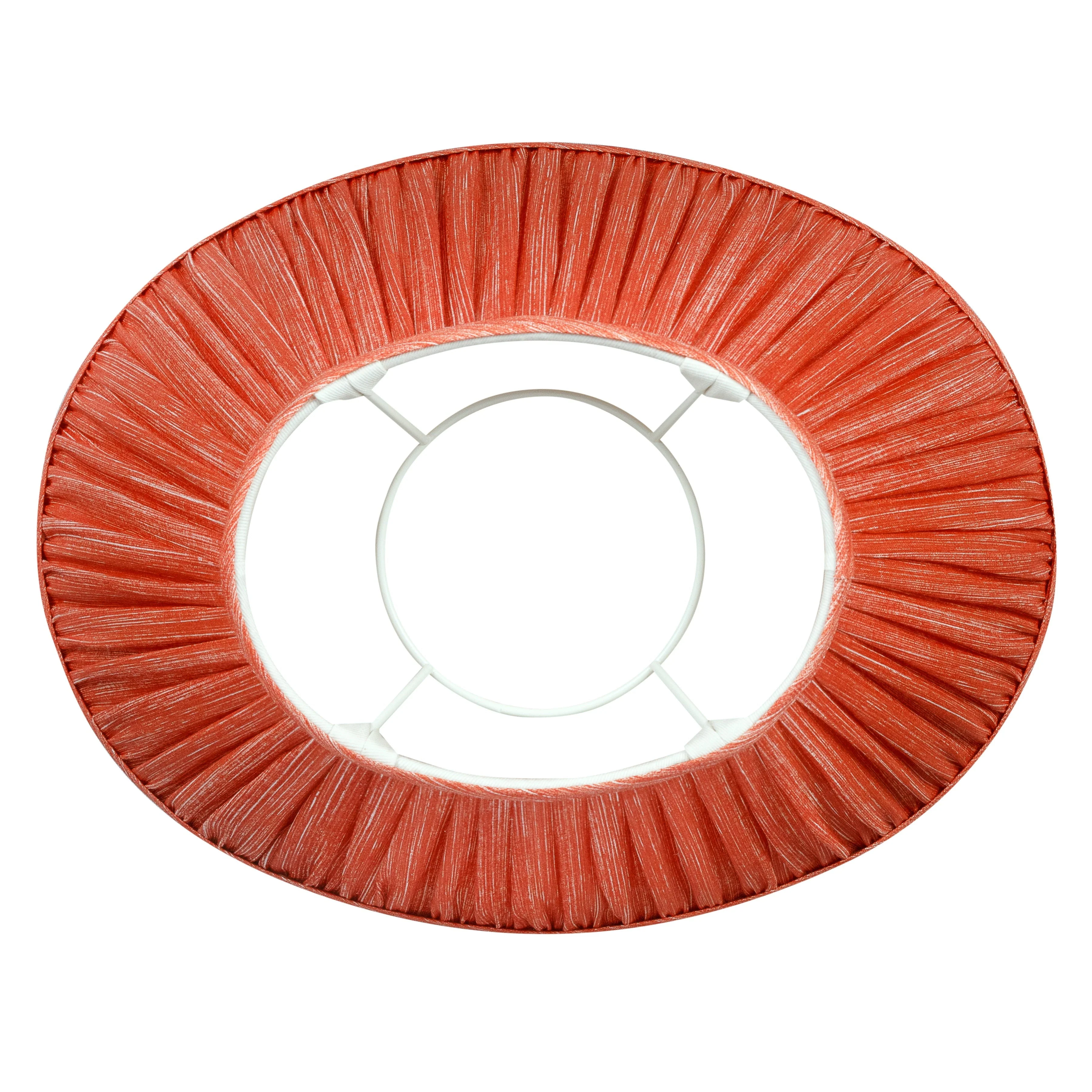Oval Fermoie Lampshade - Plain Linen in Fresco - Image 2