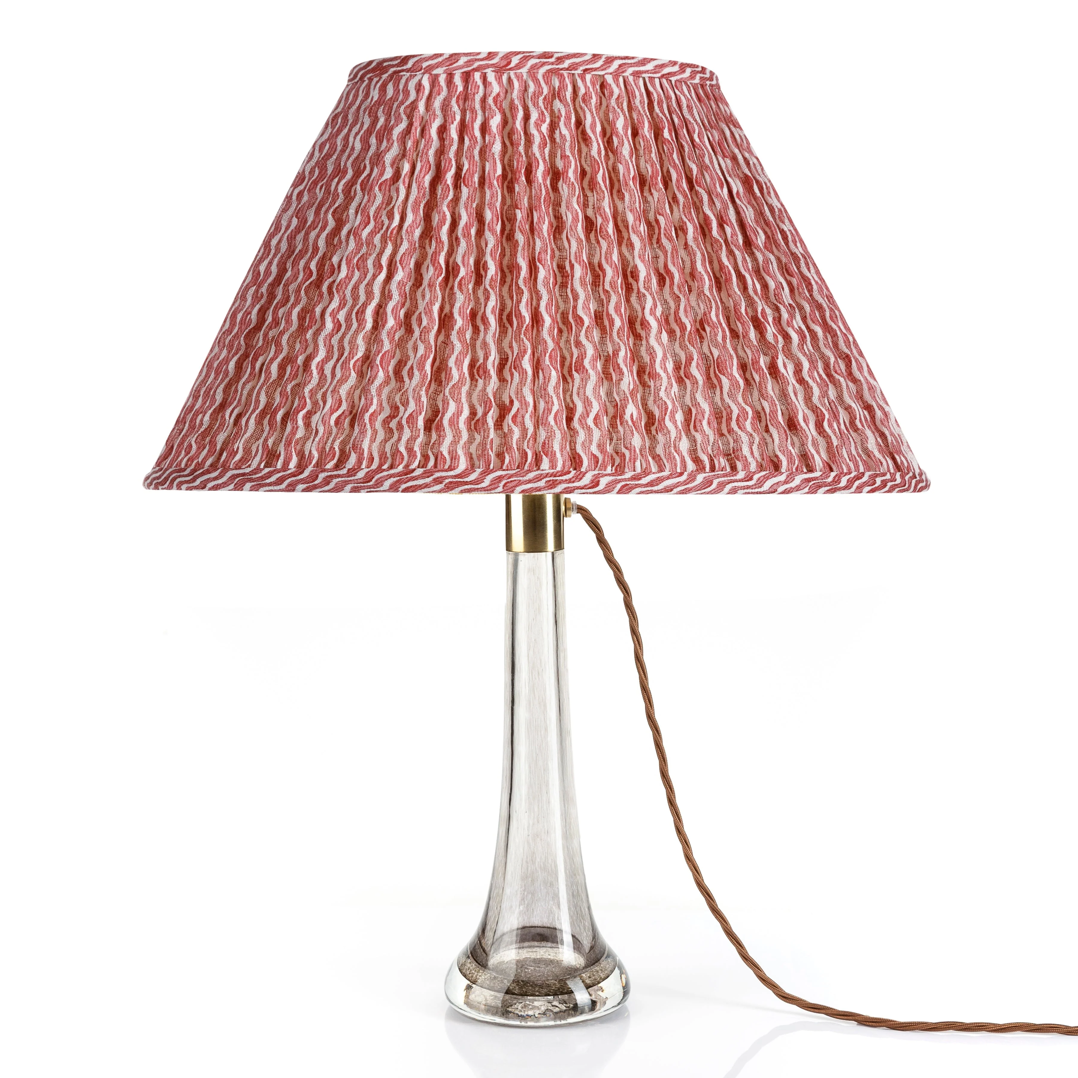 Oval Fermoie Lampshade - Popple in Red