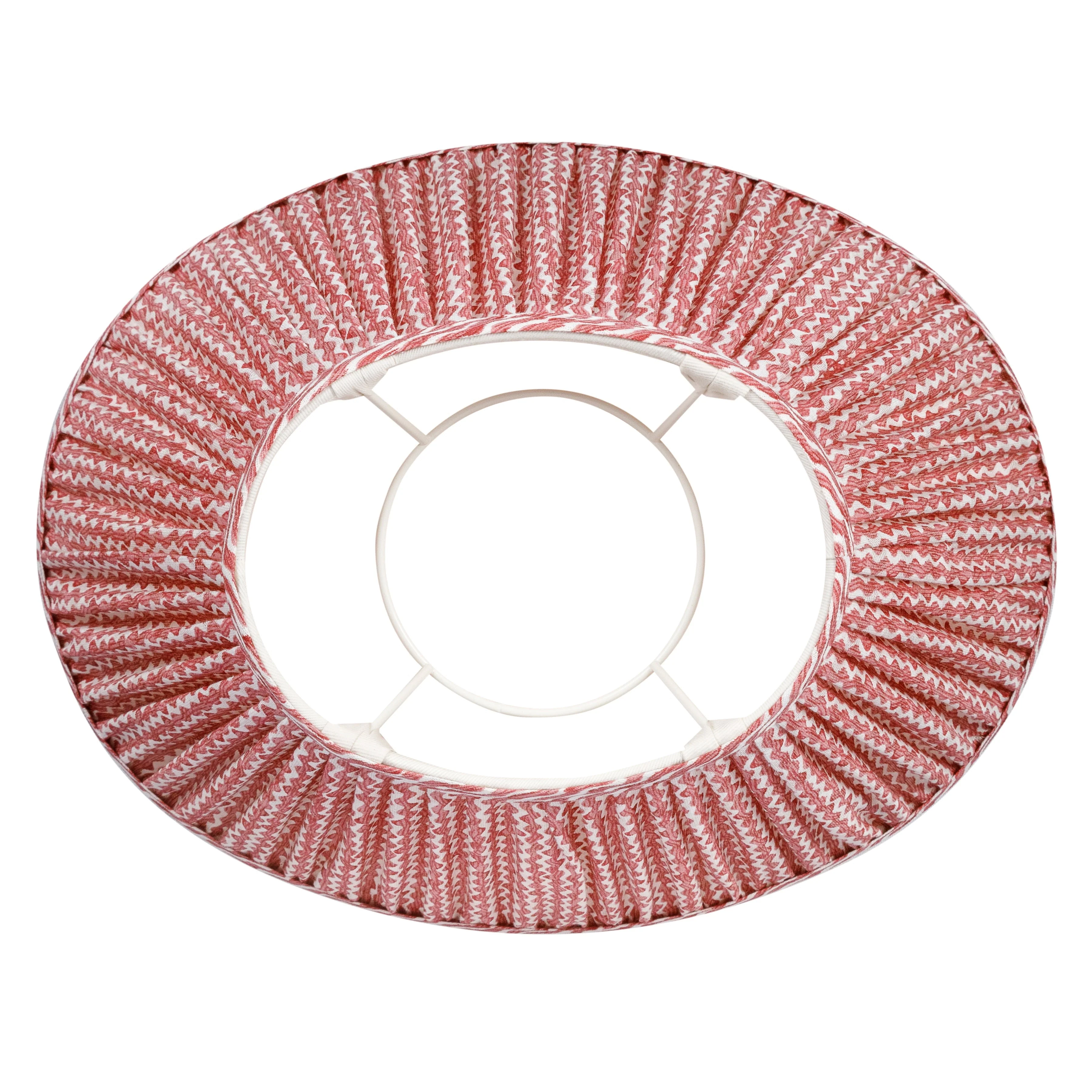 Oval Fermoie Lampshade - Popple in Red - Image 2