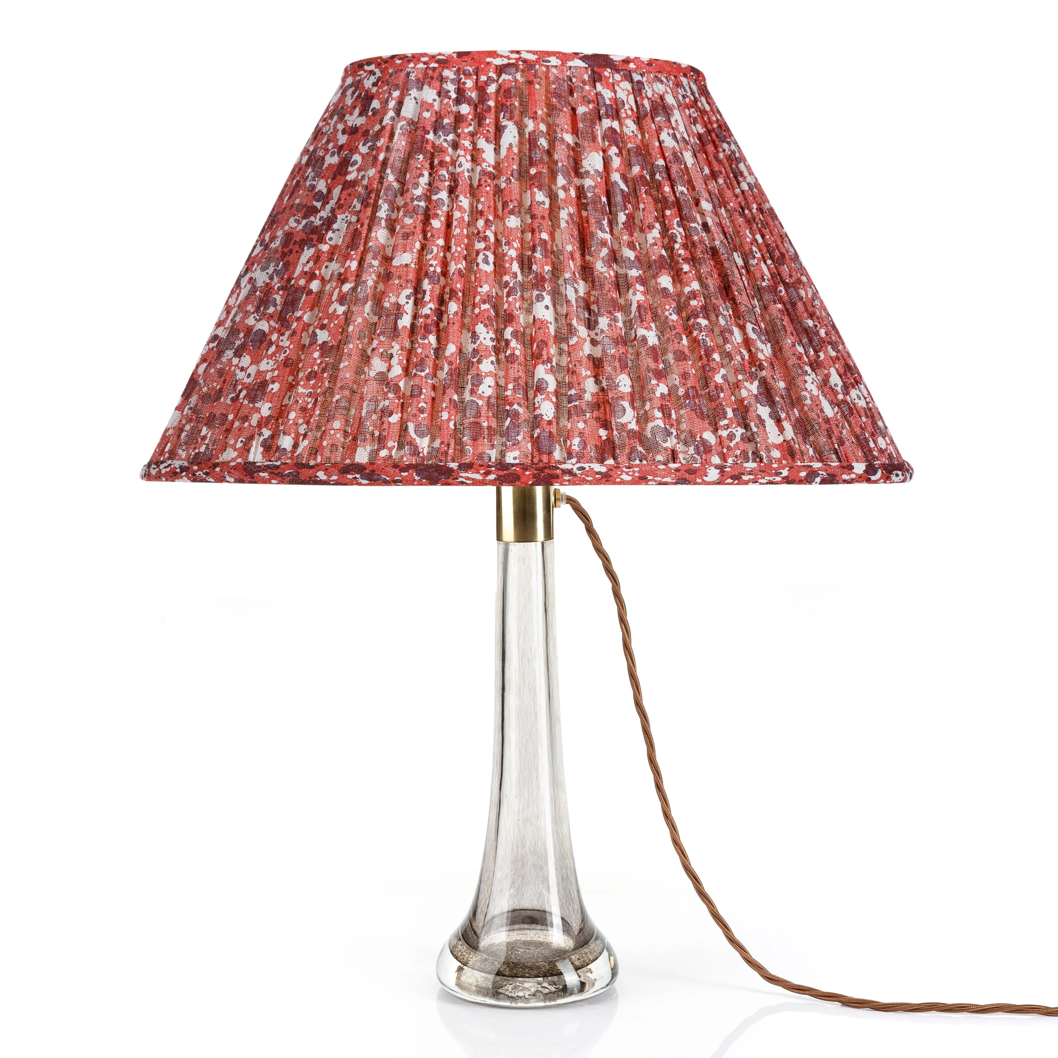 Oval Fermoie Lampshade - Quart in Red