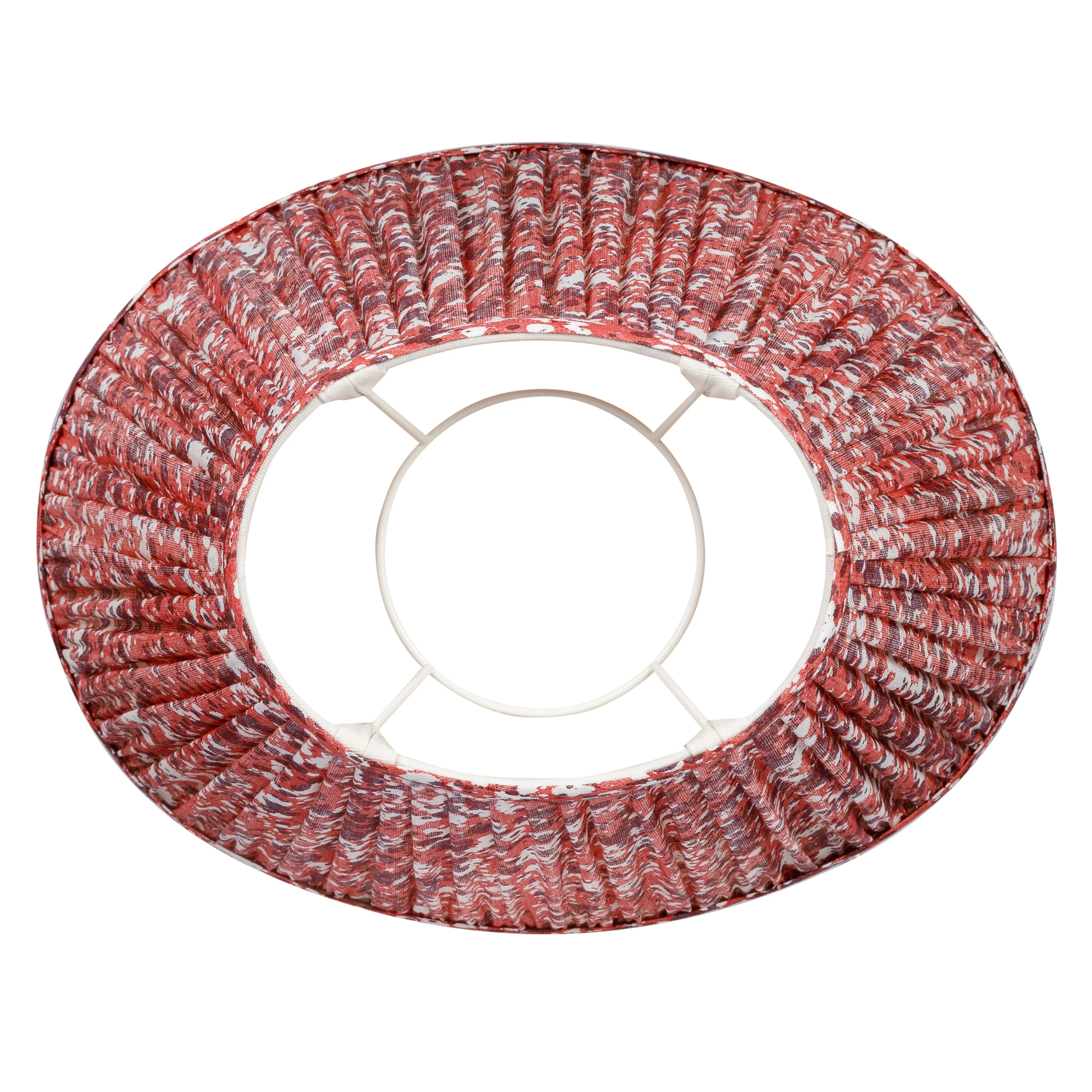 Oval Fermoie Lampshade - Quart in Red - Image 2