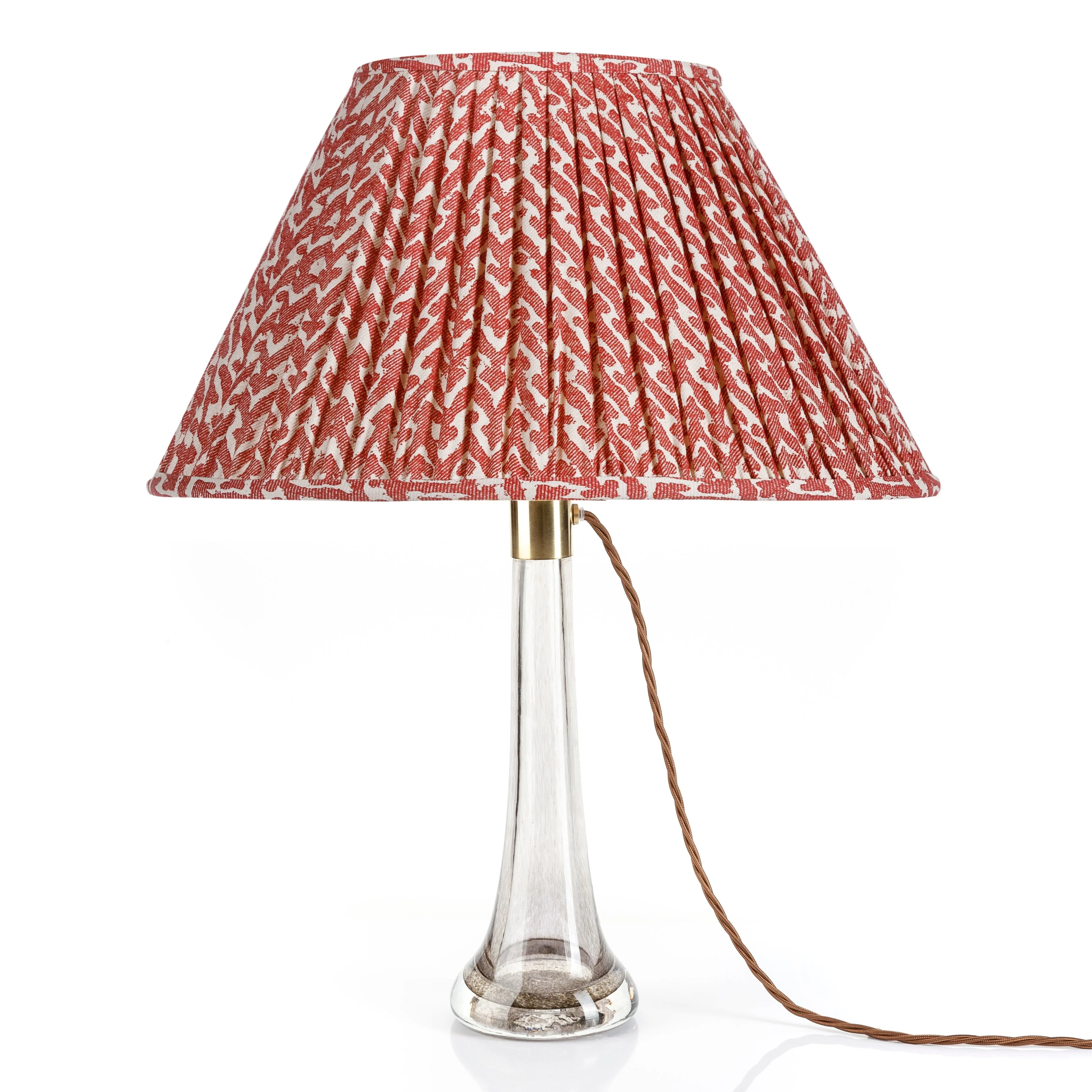Oval Fermoie Lampshade - Rabanna in Red