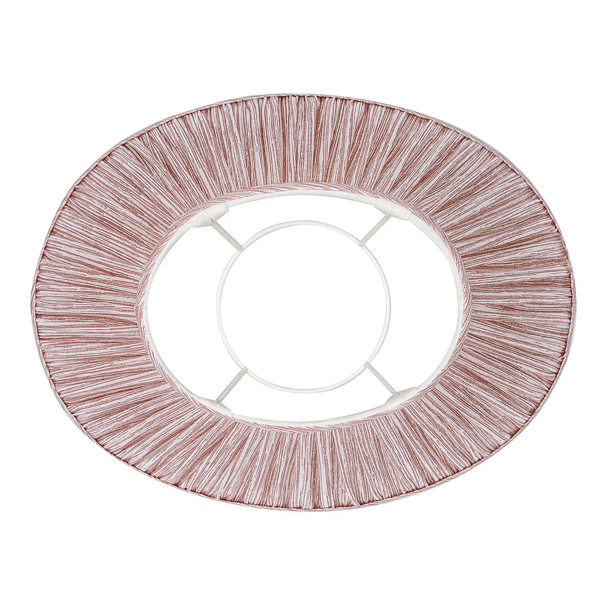 Oval Fermoie Lampshade - Strie in Pink - Image 2